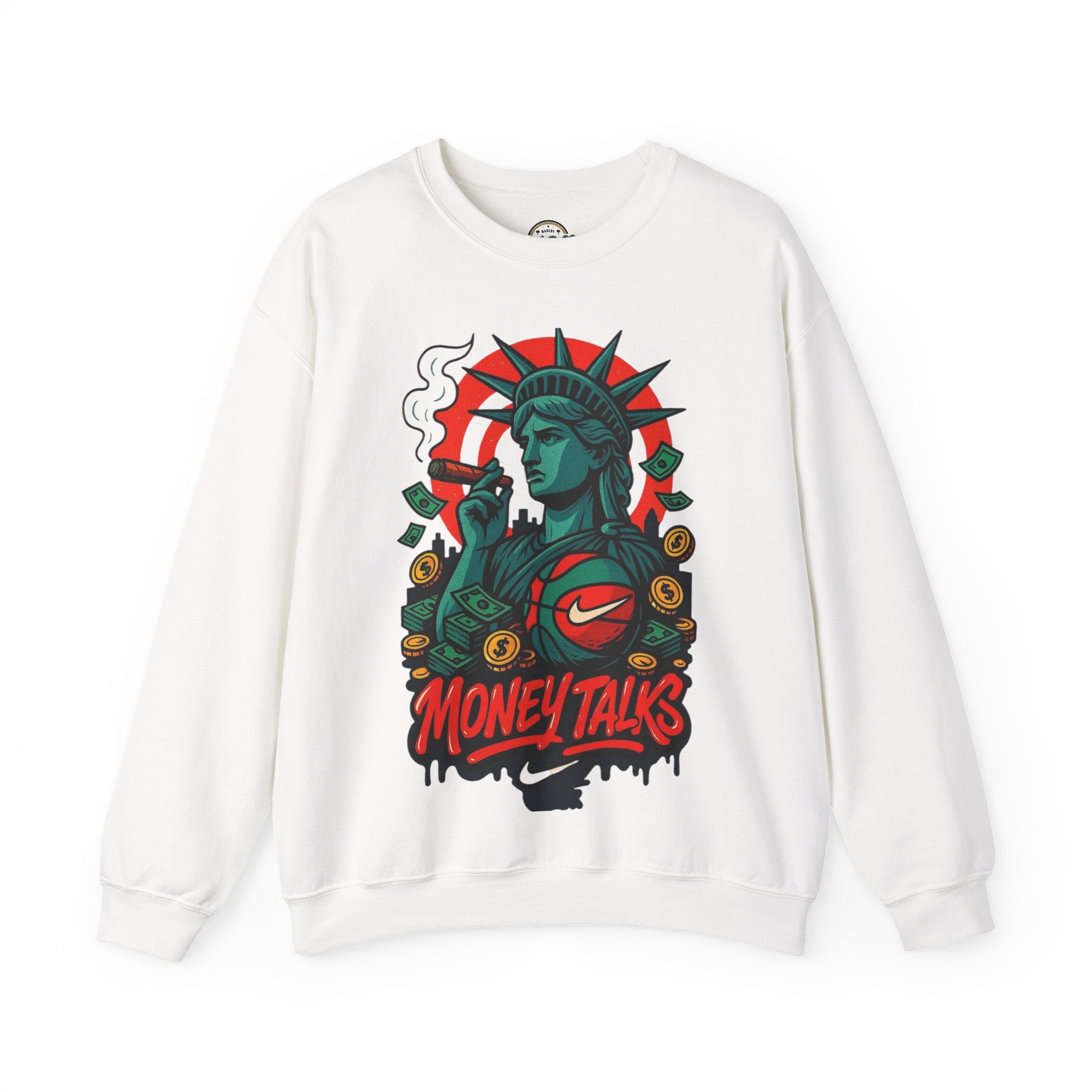 Money Talks Statue of Liberty Sweatshirt | Urban Streetwear