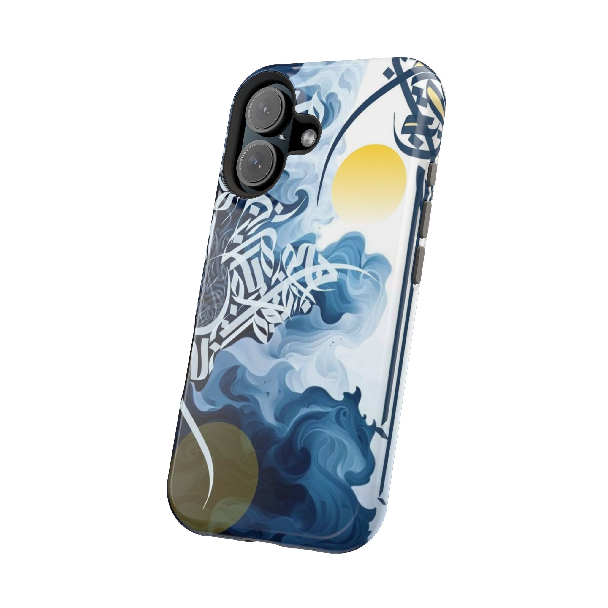 Magnetic Impact-Resistant Case — Blue Nautical Wave Mandala Design