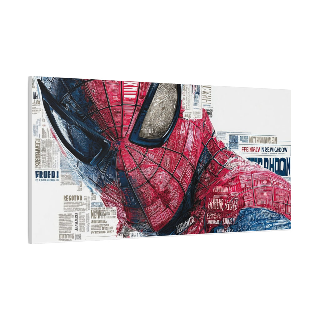 Superhero Portrait Matte Canvas Wall Art Spiderman - Stretched 1.25"