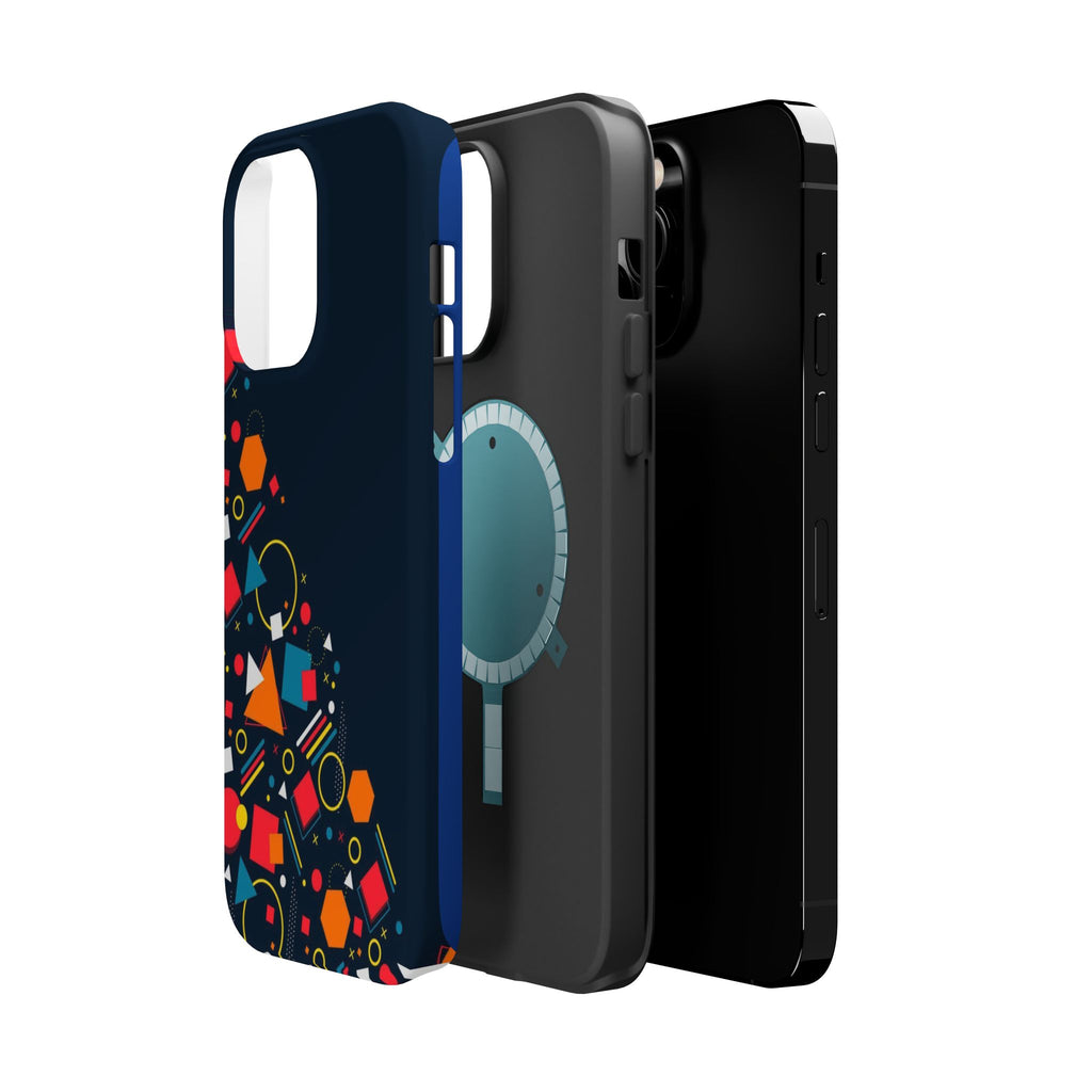 Magnetic Impact-Resistant Phone Case — Geometric Confetti Design