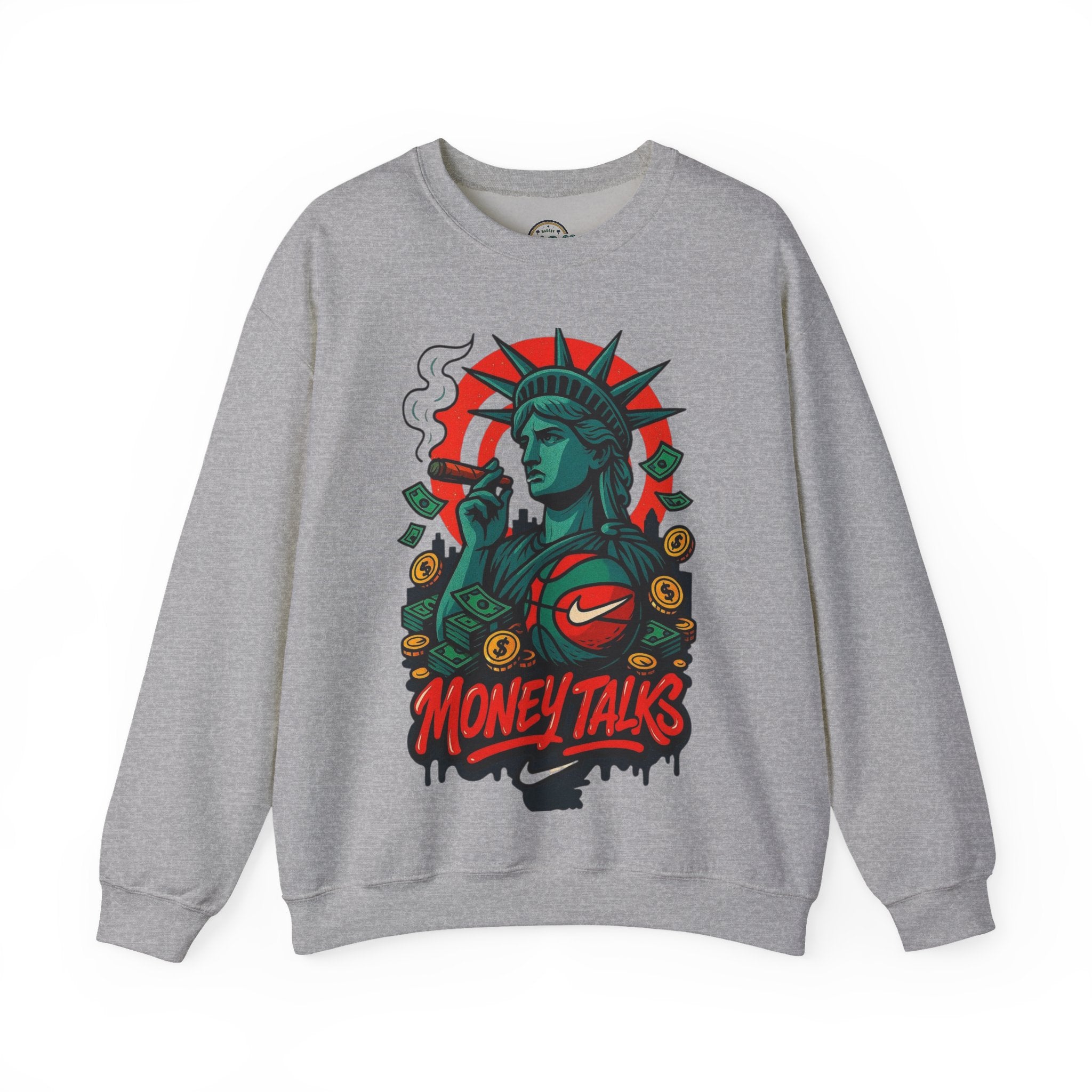 Money Talks Statue of Liberty Sweatshirt | Urban Streetwear