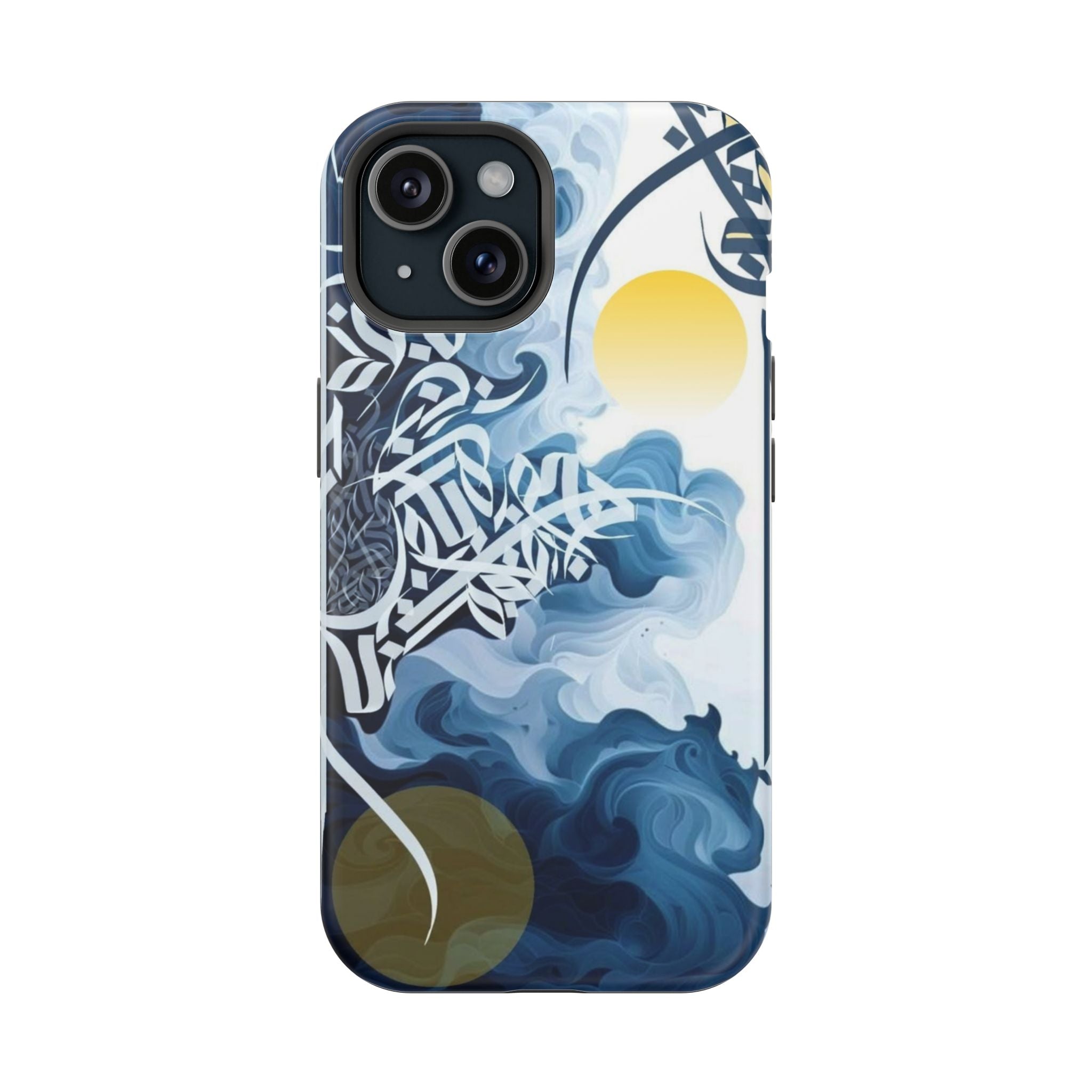 Magnetic Impact-Resistant Case — Blue Nautical Wave Mandala Design