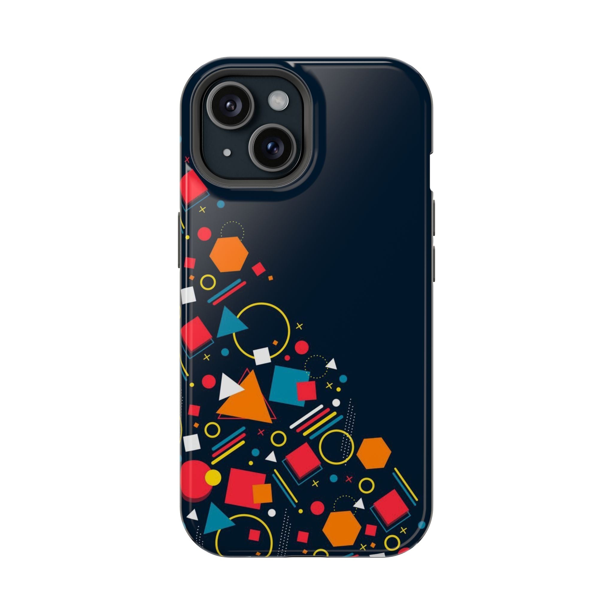 Magnetic Impact-Resistant Phone Case — Geometric Confetti Design