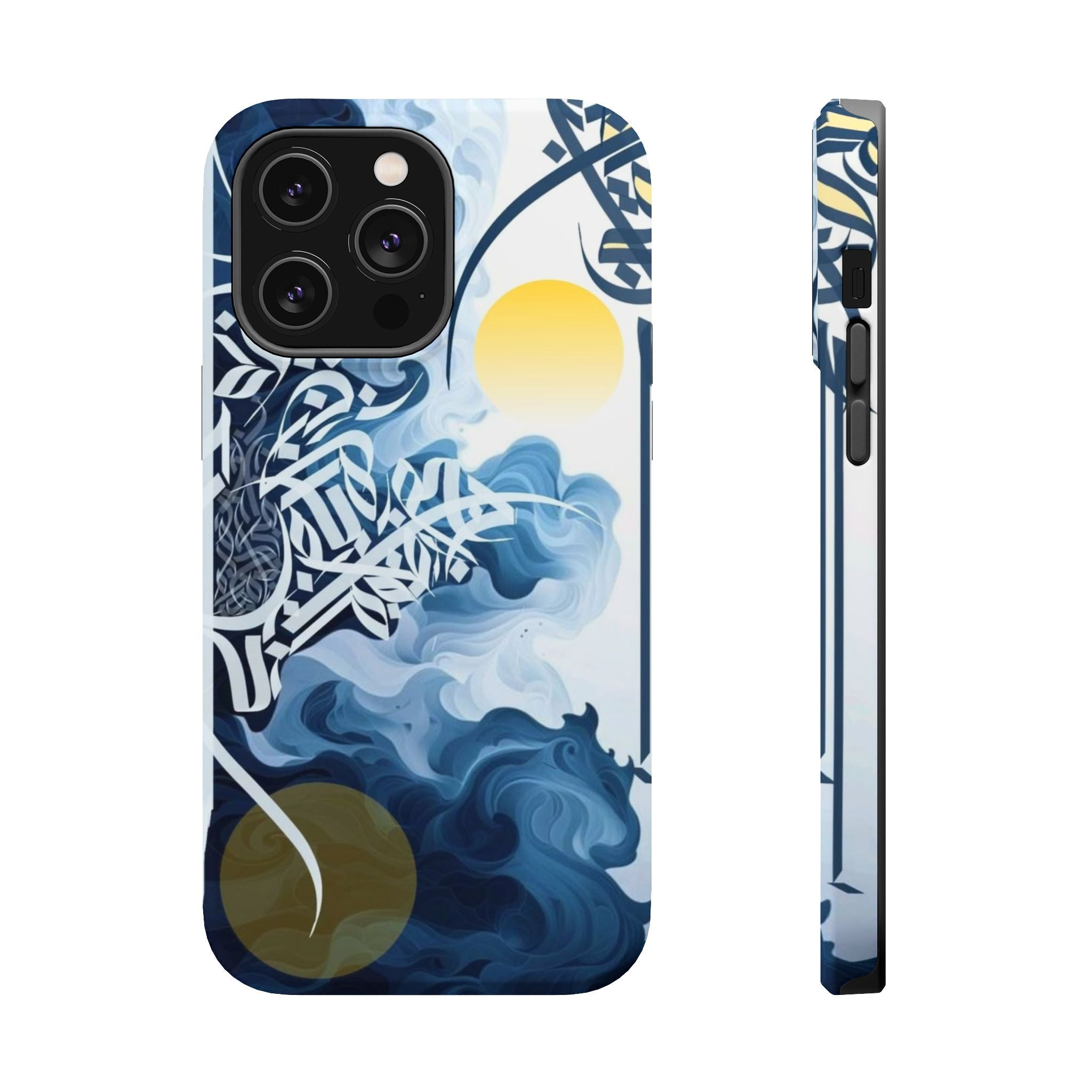 Magnetic Impact-Resistant Case — Blue Nautical Wave Mandala Design