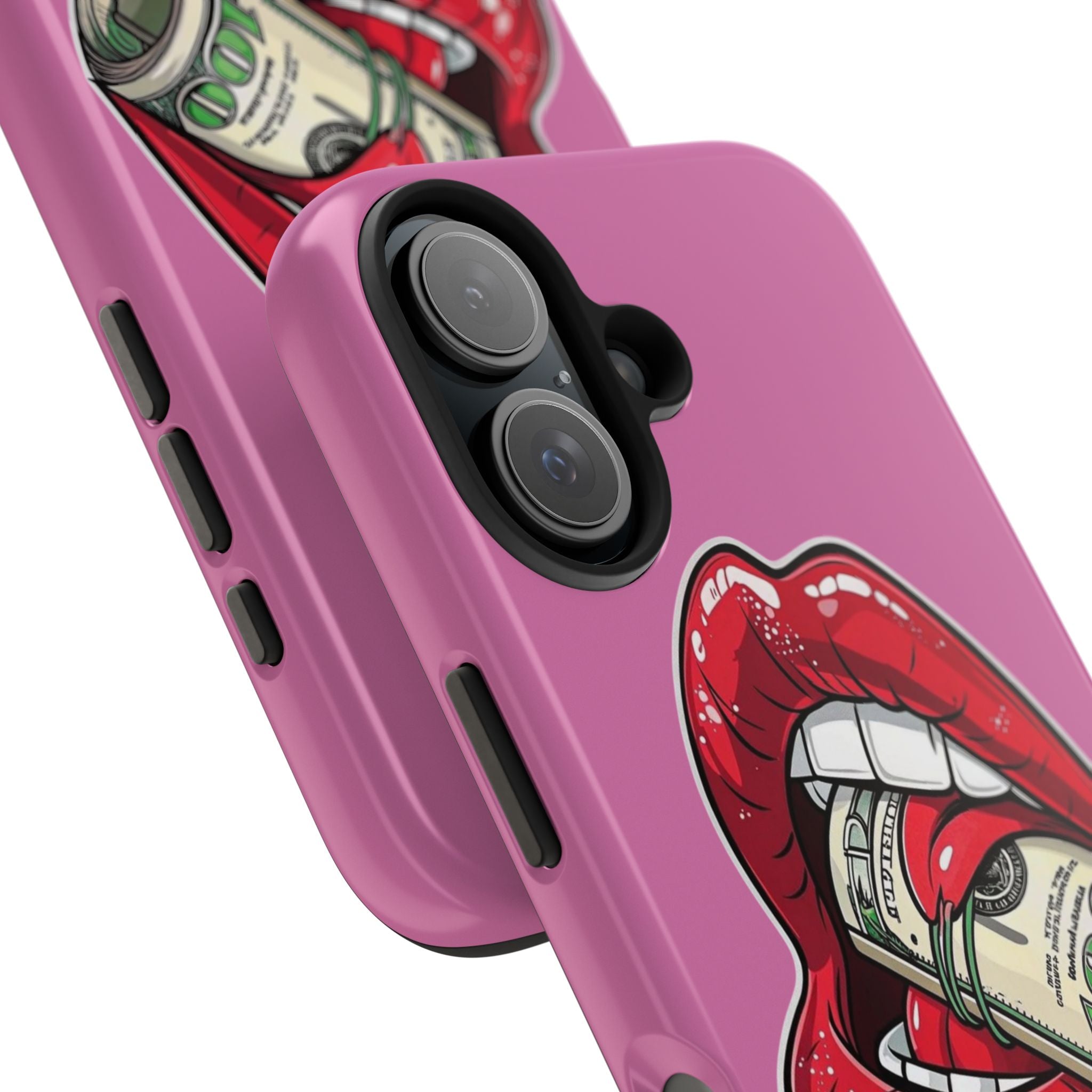 Red Lips Holding Money phone case | Tough Phone Cases
