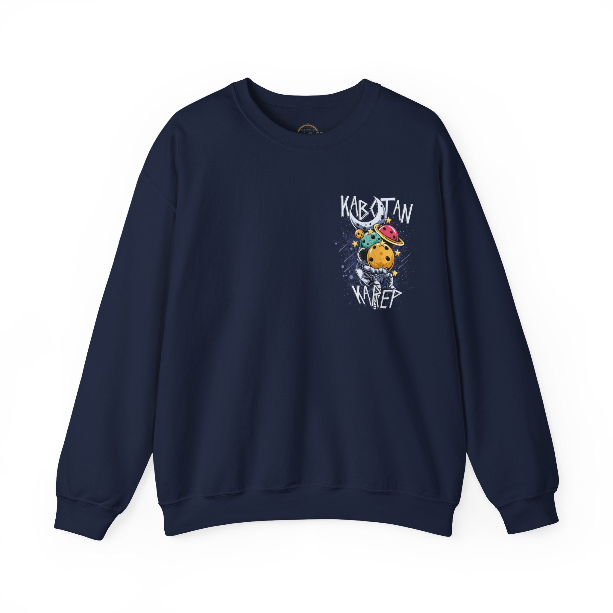 Kabytan Karep Space Crewneck Sweatshirt — Cute Planet Astronaut Graphic