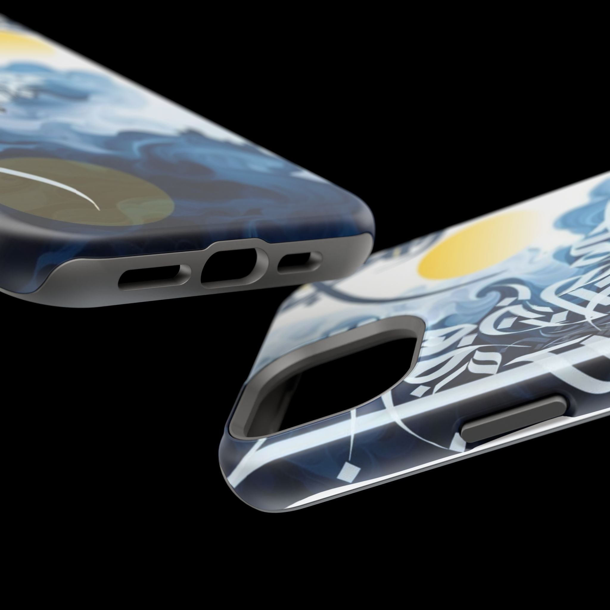 Magnetic Impact-Resistant Case — Blue Nautical Wave Mandala Design