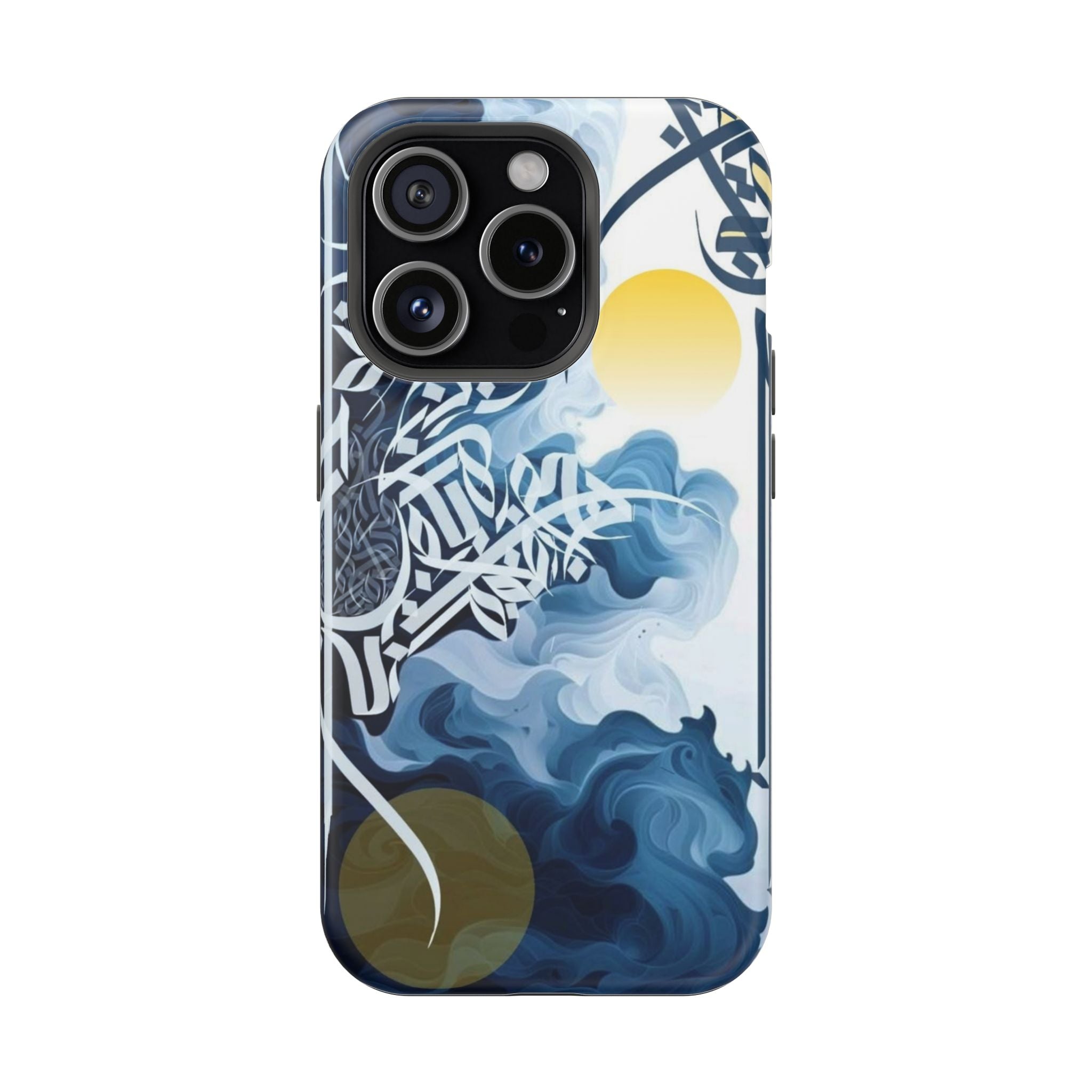 Magnetic Impact-Resistant Case — Blue Nautical Wave Mandala Design