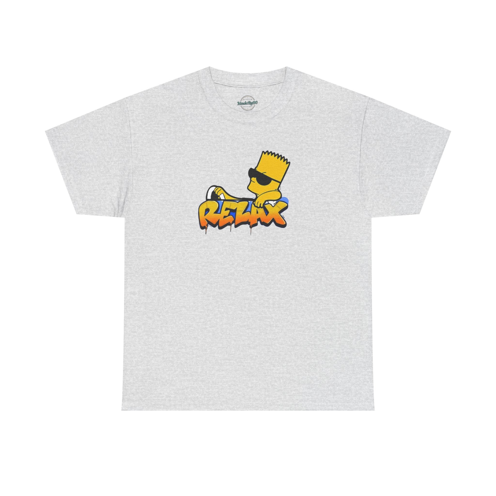 Relax Bart Graphic Tee — Retro Skate Cartoon T‑Shirt