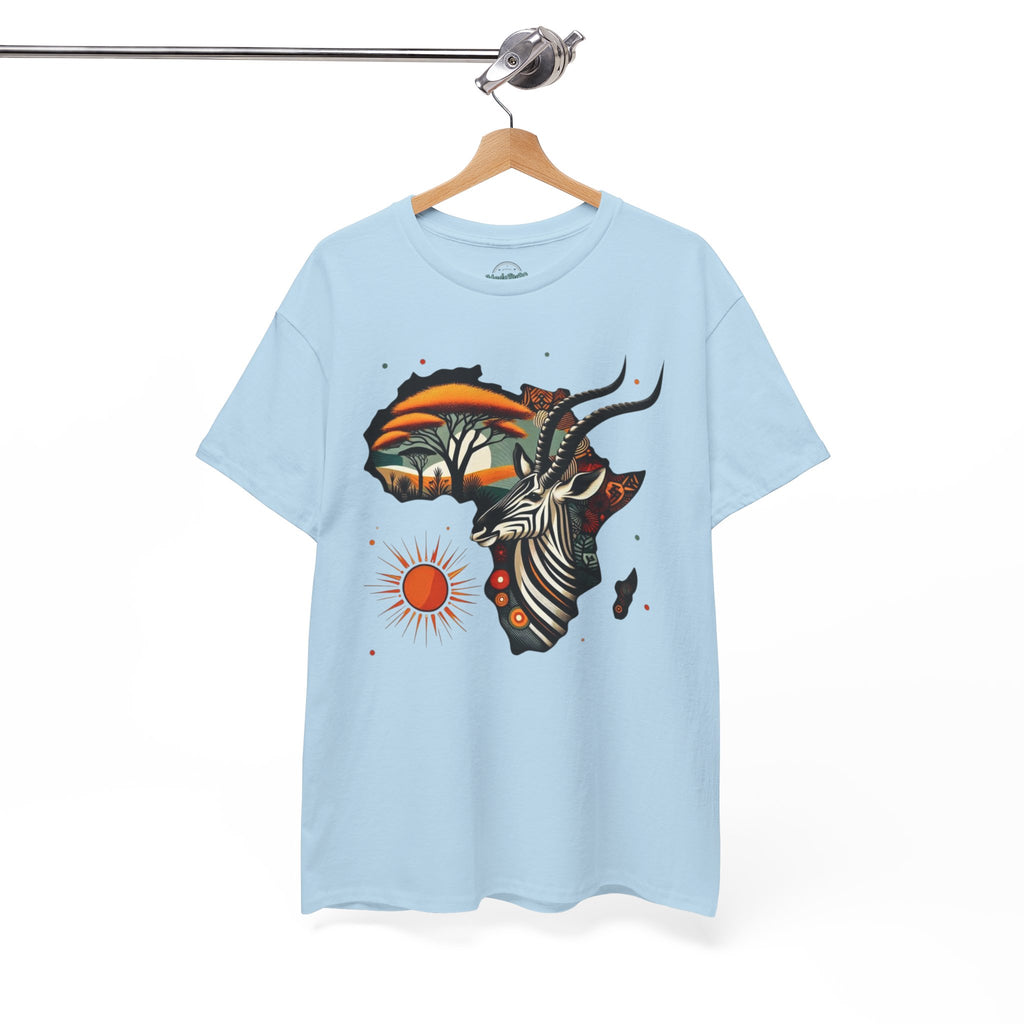 Africa Kudu Silhouette T-Shirt — Tribal Safari Sunrise Graphic Tee