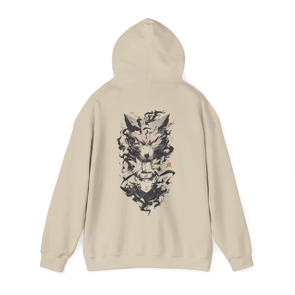 Naruto Fox Spirit Hoodie | Abstract Wolf Illustration Sweatshirt