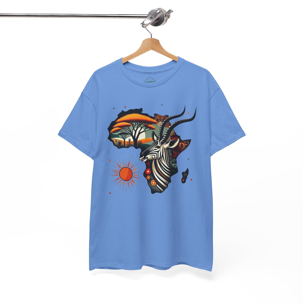 Africa Kudu Silhouette T-Shirt — Tribal Safari Sunrise Graphic Tee