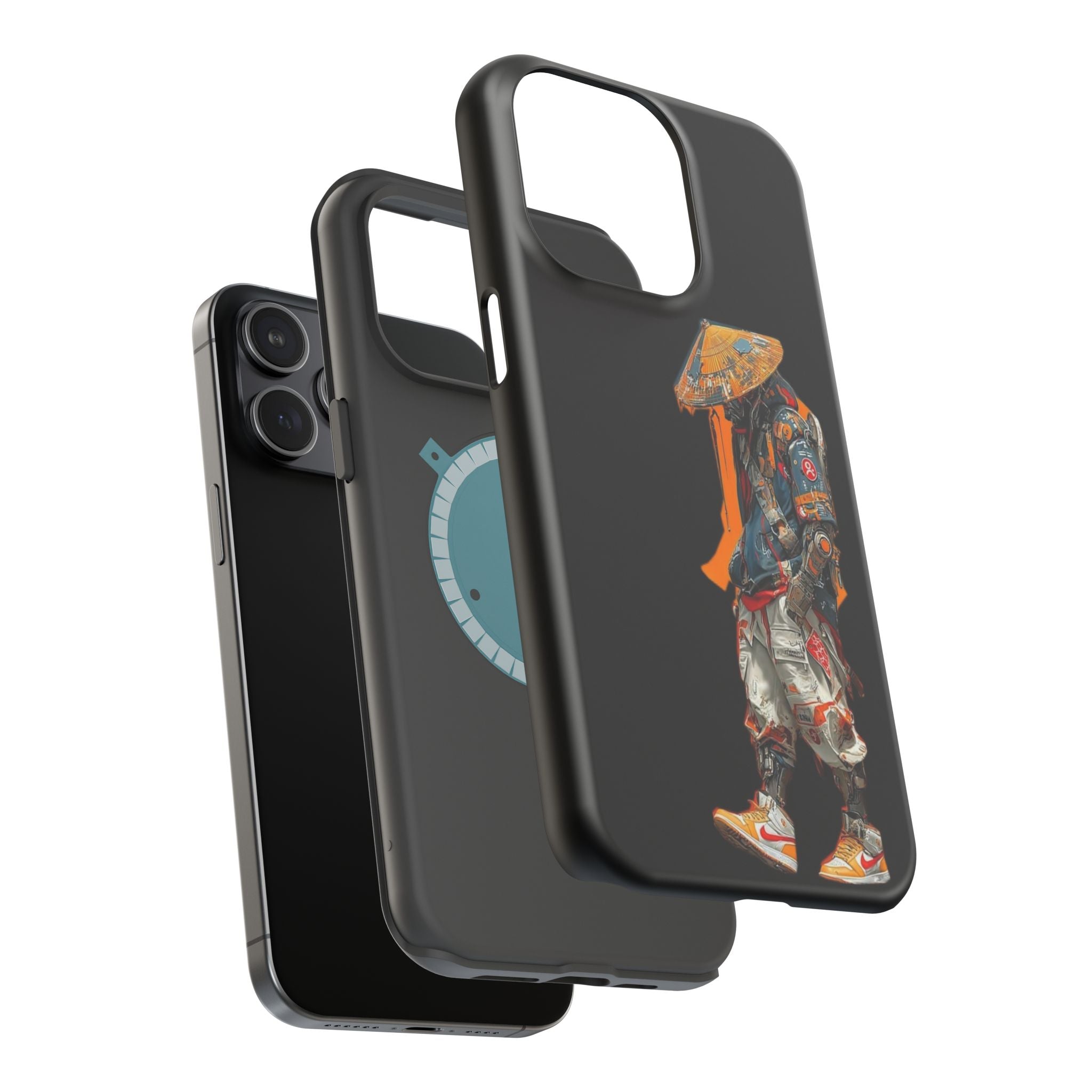 Samurai Streetwear Phone Case — Magnetic Impact-Resistant