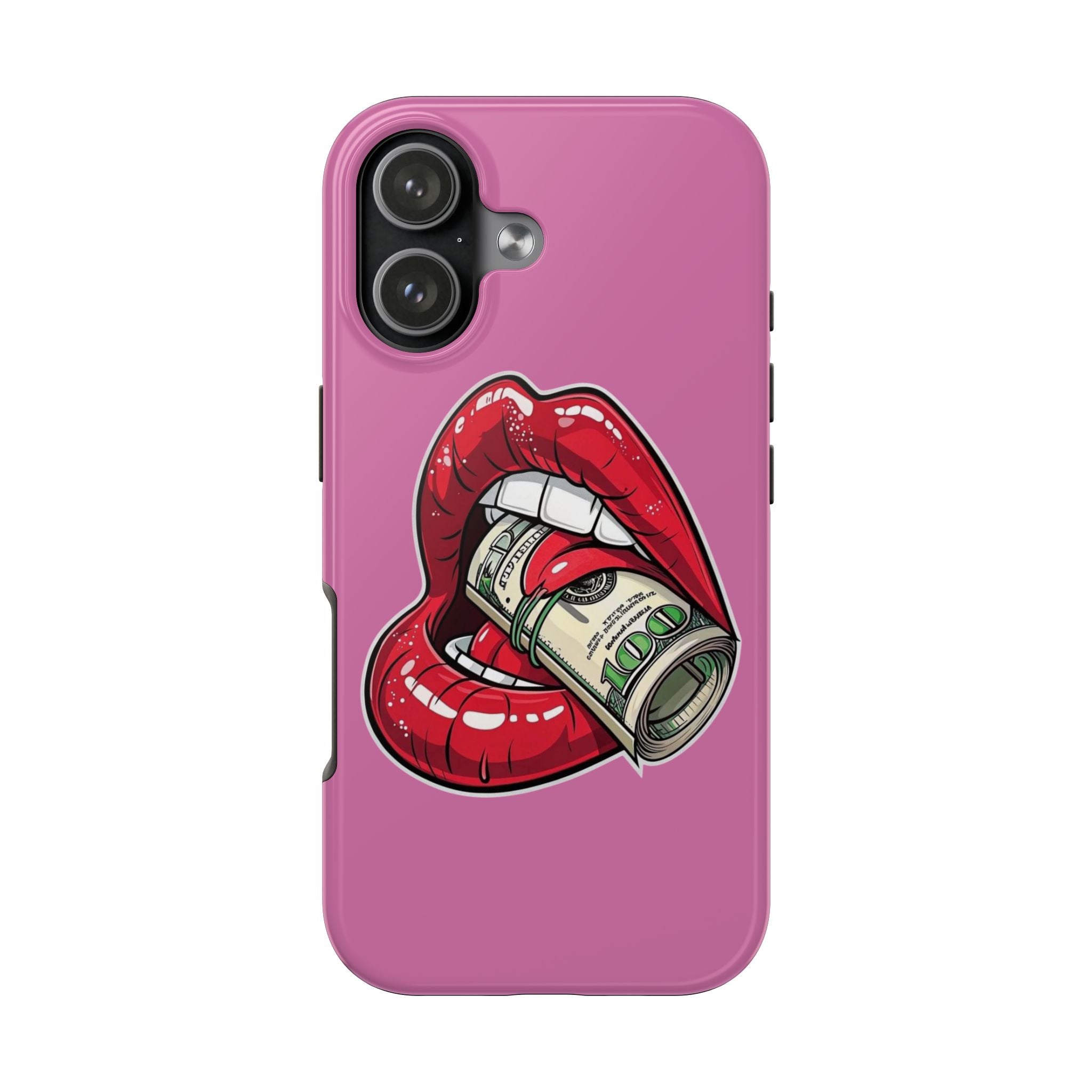 Red Lips Holding Money phone case | Tough Phone Cases