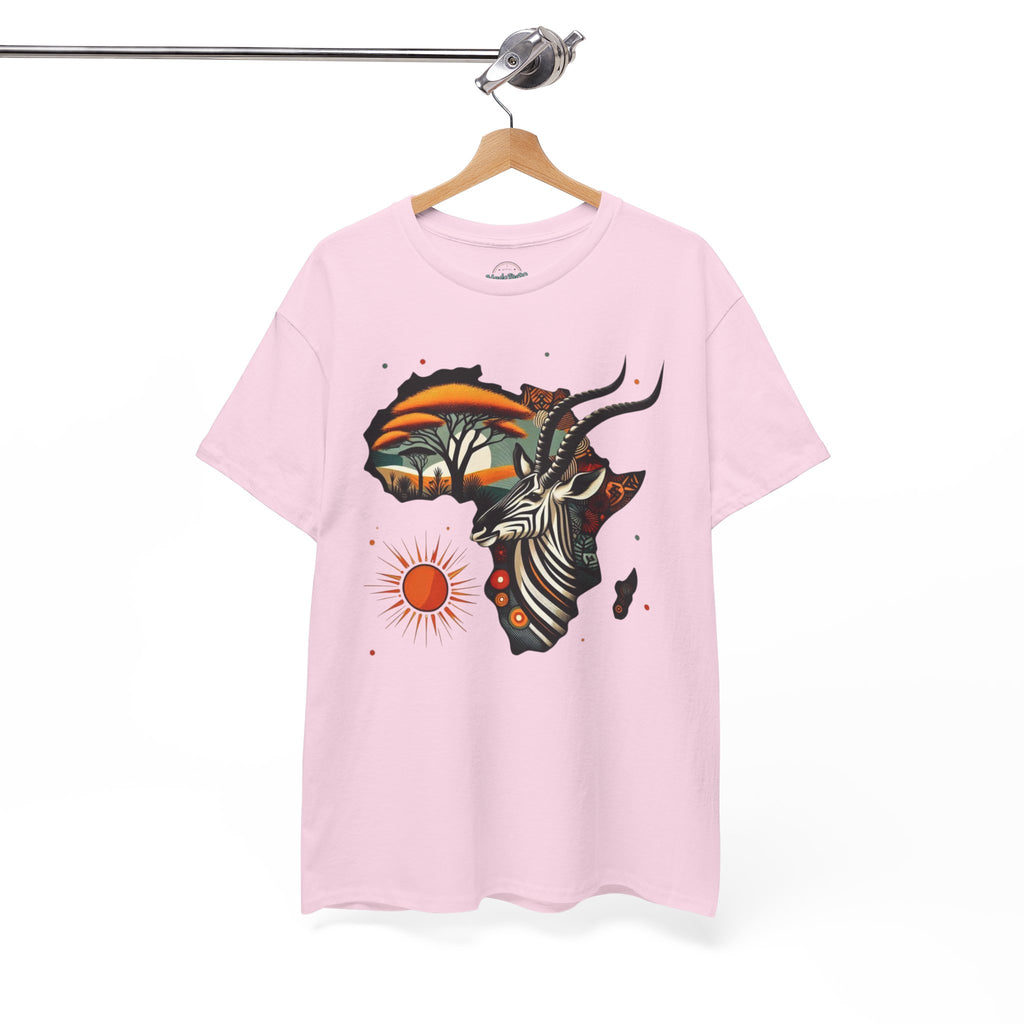 Africa Kudu Silhouette T-Shirt — Tribal Safari Sunrise Graphic Tee