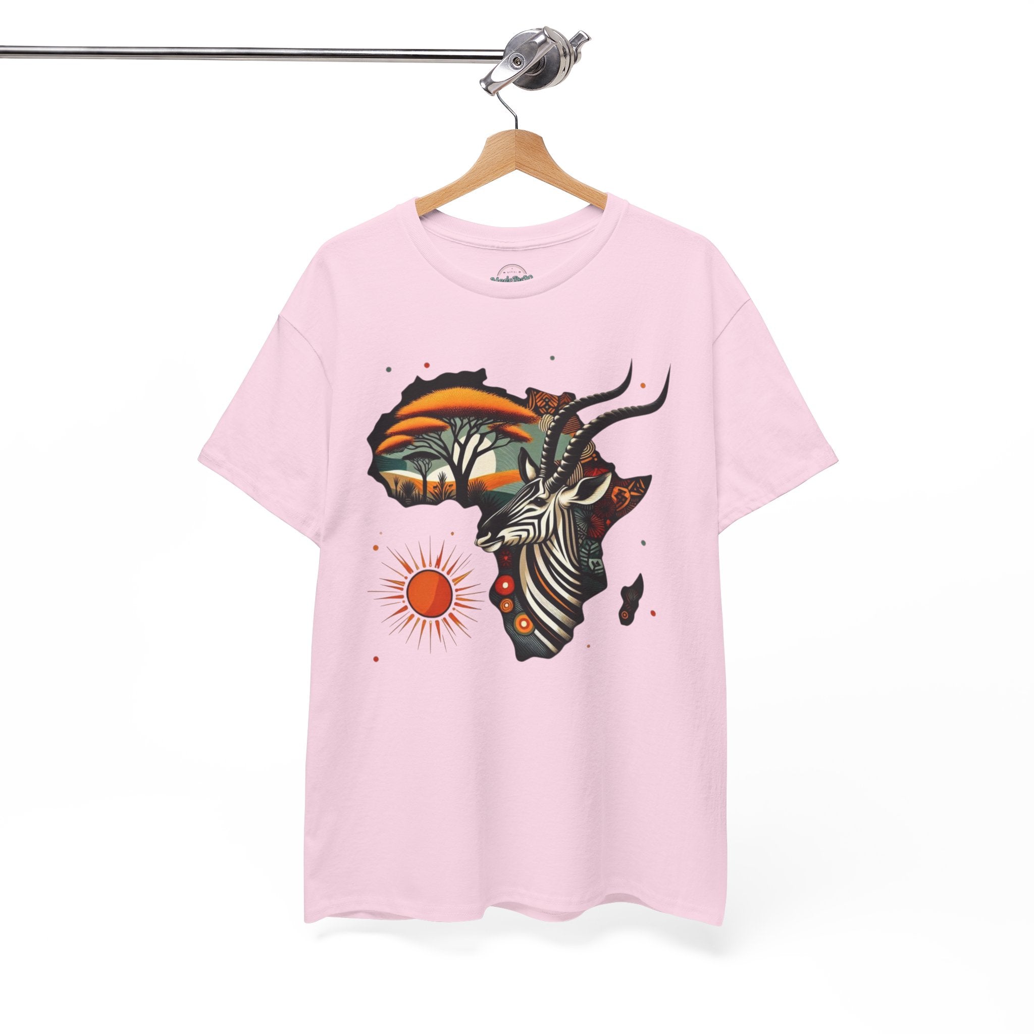 Africa Kudu Silhouette T-Shirt — Tribal Safari Sunrise Graphic Tee