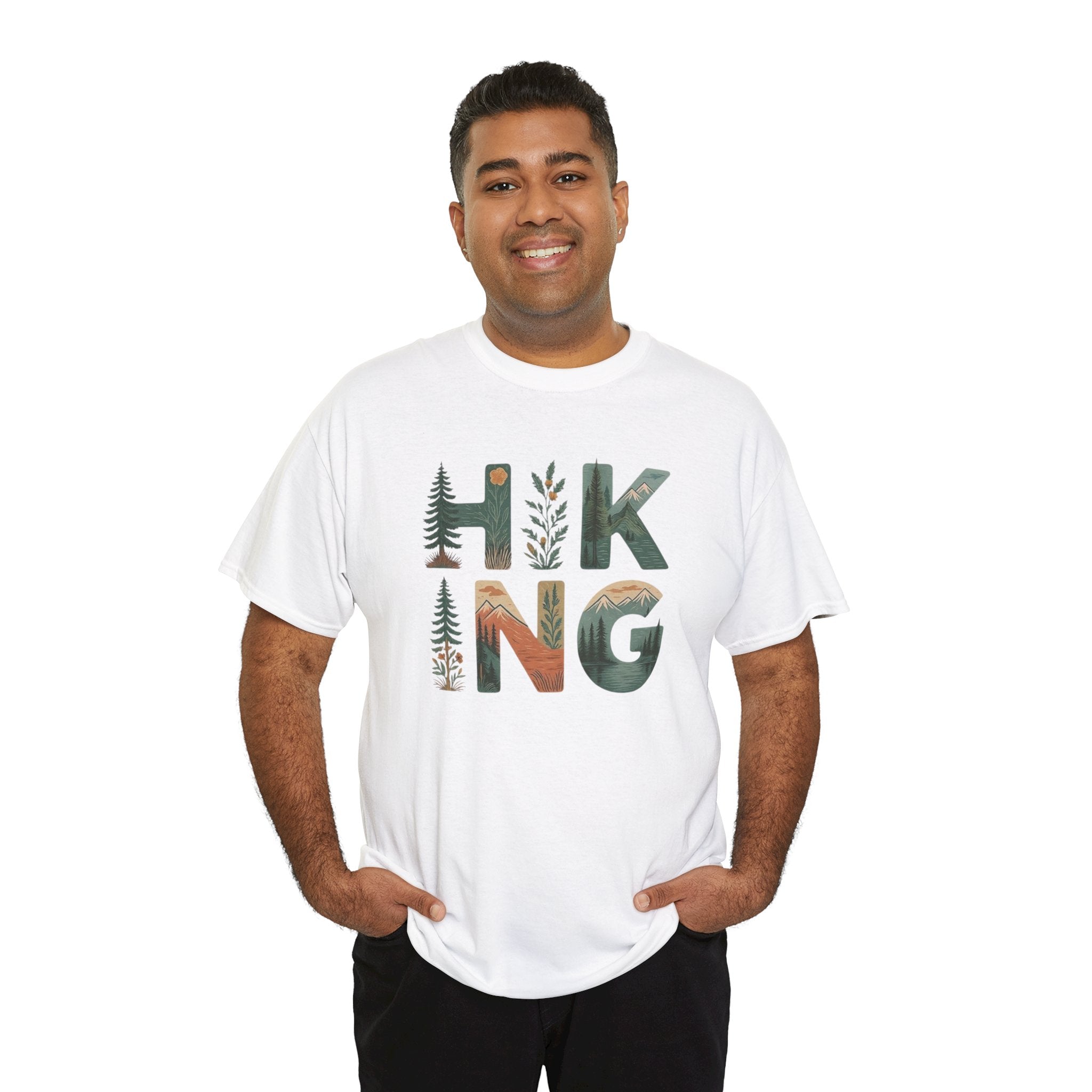 Hiking Letter Art T-Shirt | Nature Trail Graphic Tee