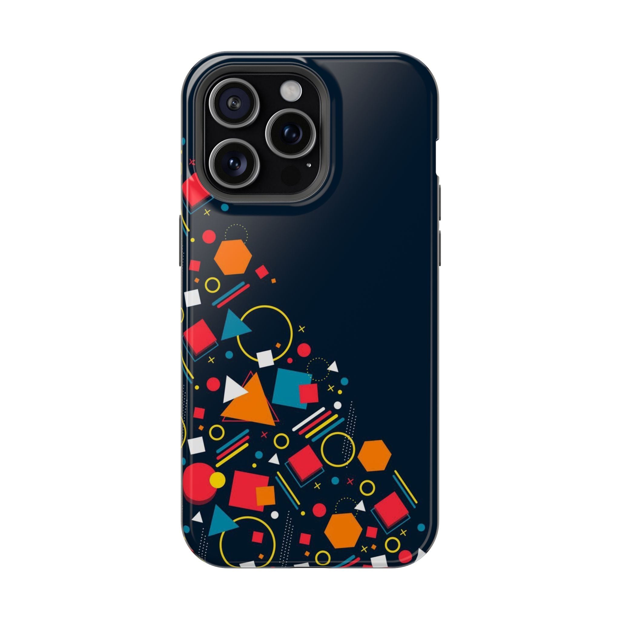 Magnetic Impact-Resistant Phone Case — Geometric Confetti Design