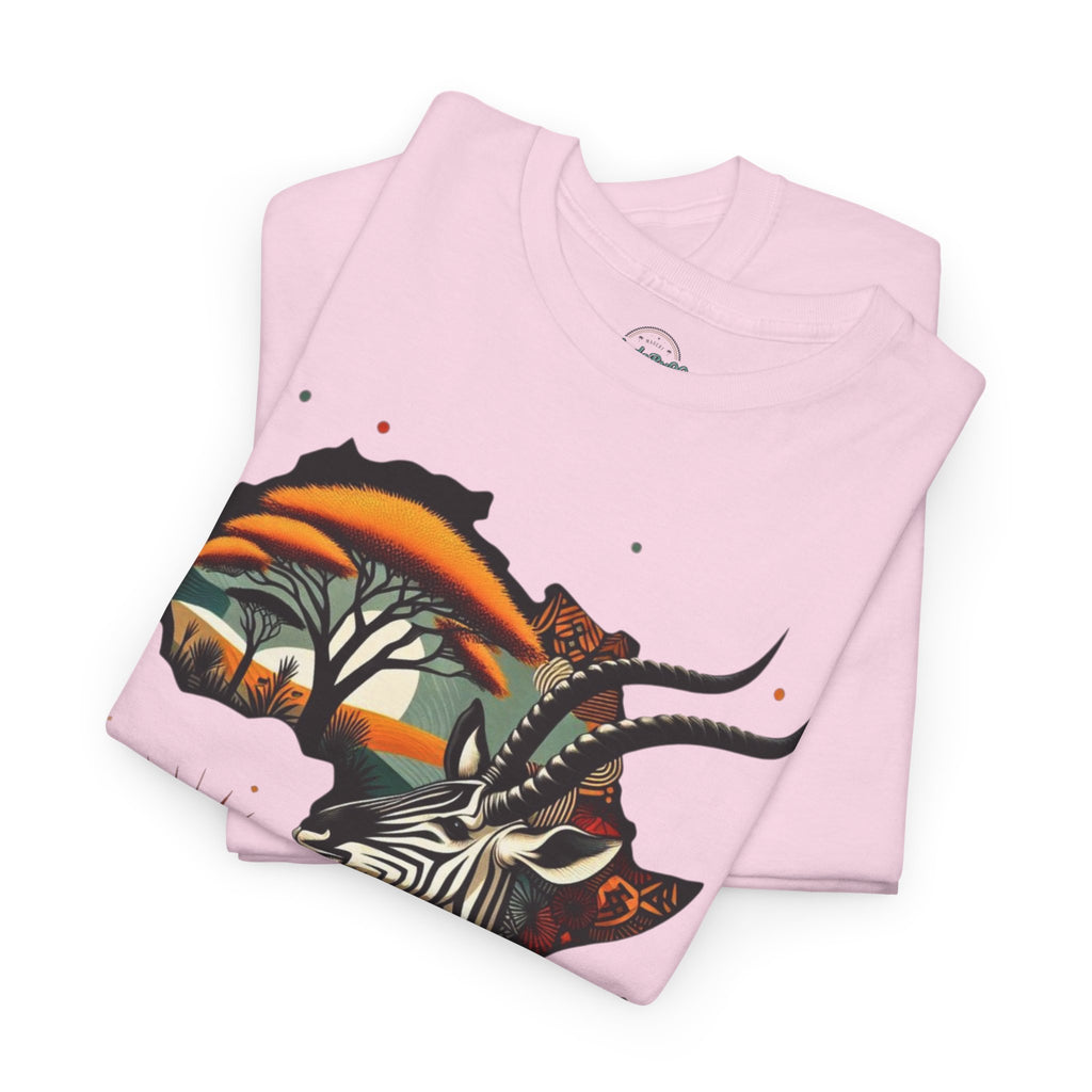 Africa Kudu Silhouette T-Shirt — Tribal Safari Sunrise Graphic Tee