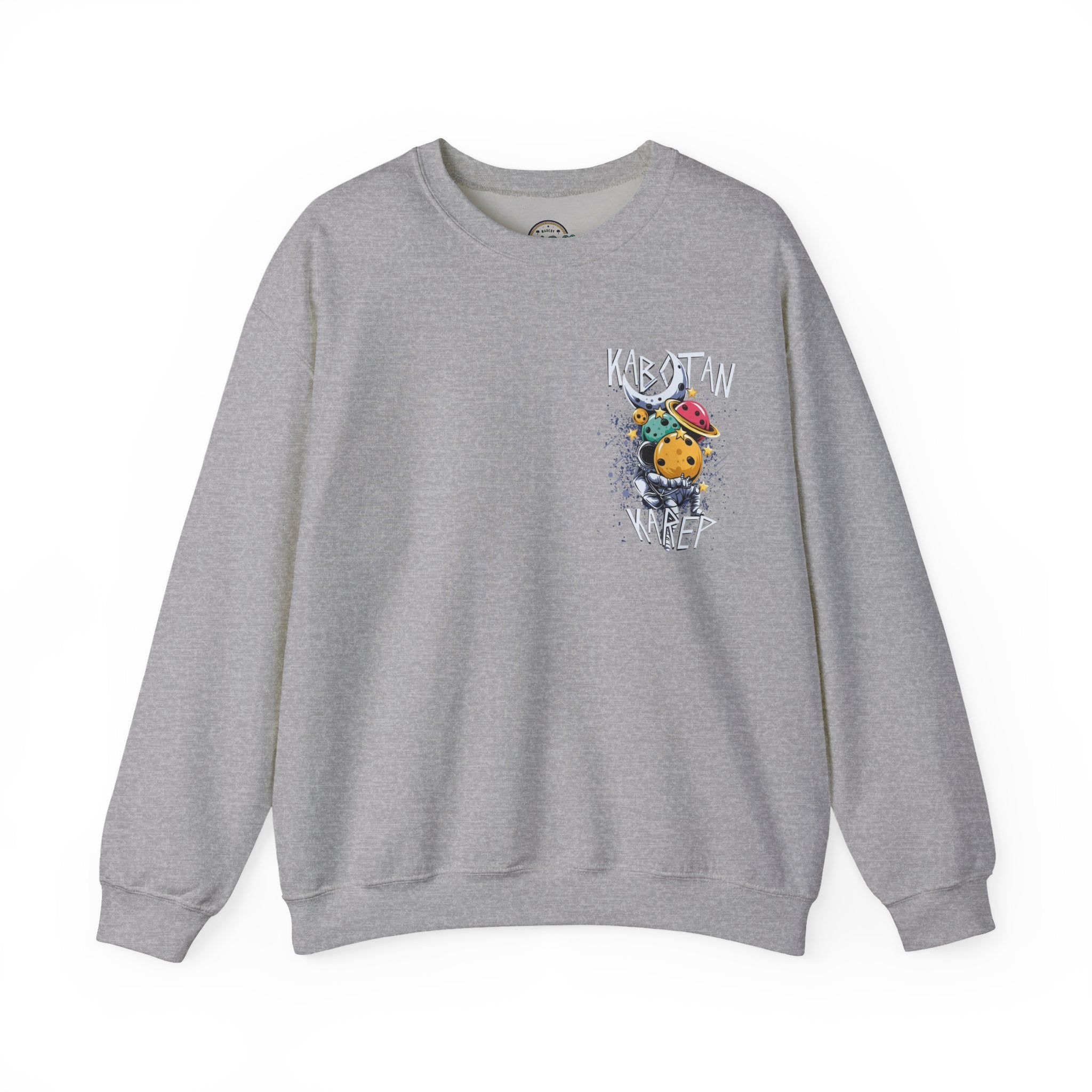 Kabytan Karep Space Crewneck Sweatshirt — Cute Planet Astronaut Graphic