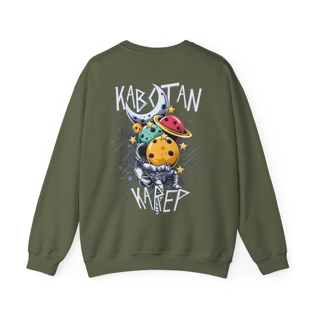 Kabytan Karep Space Crewneck Sweatshirt — Cute Planet Astronaut Graphic