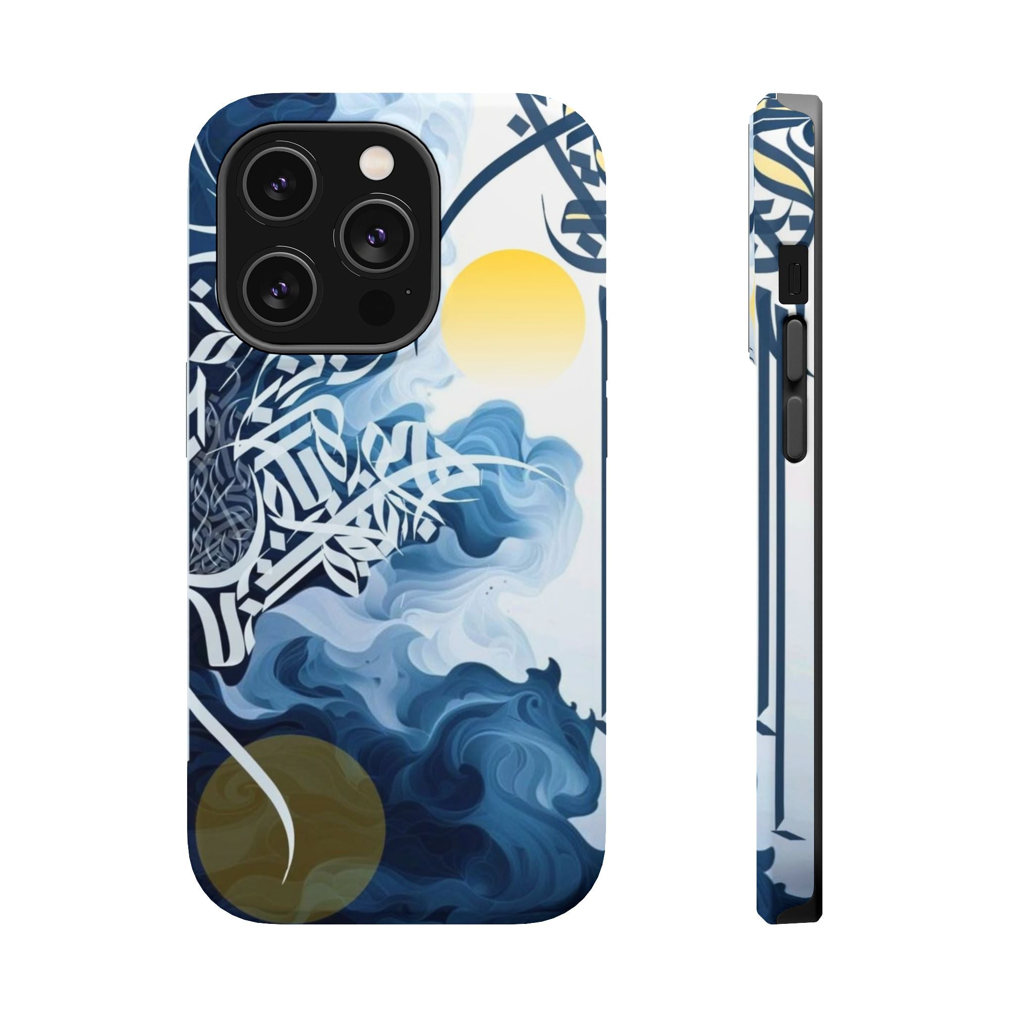 Magnetic Impact-Resistant Case — Blue Nautical Wave Mandala Design