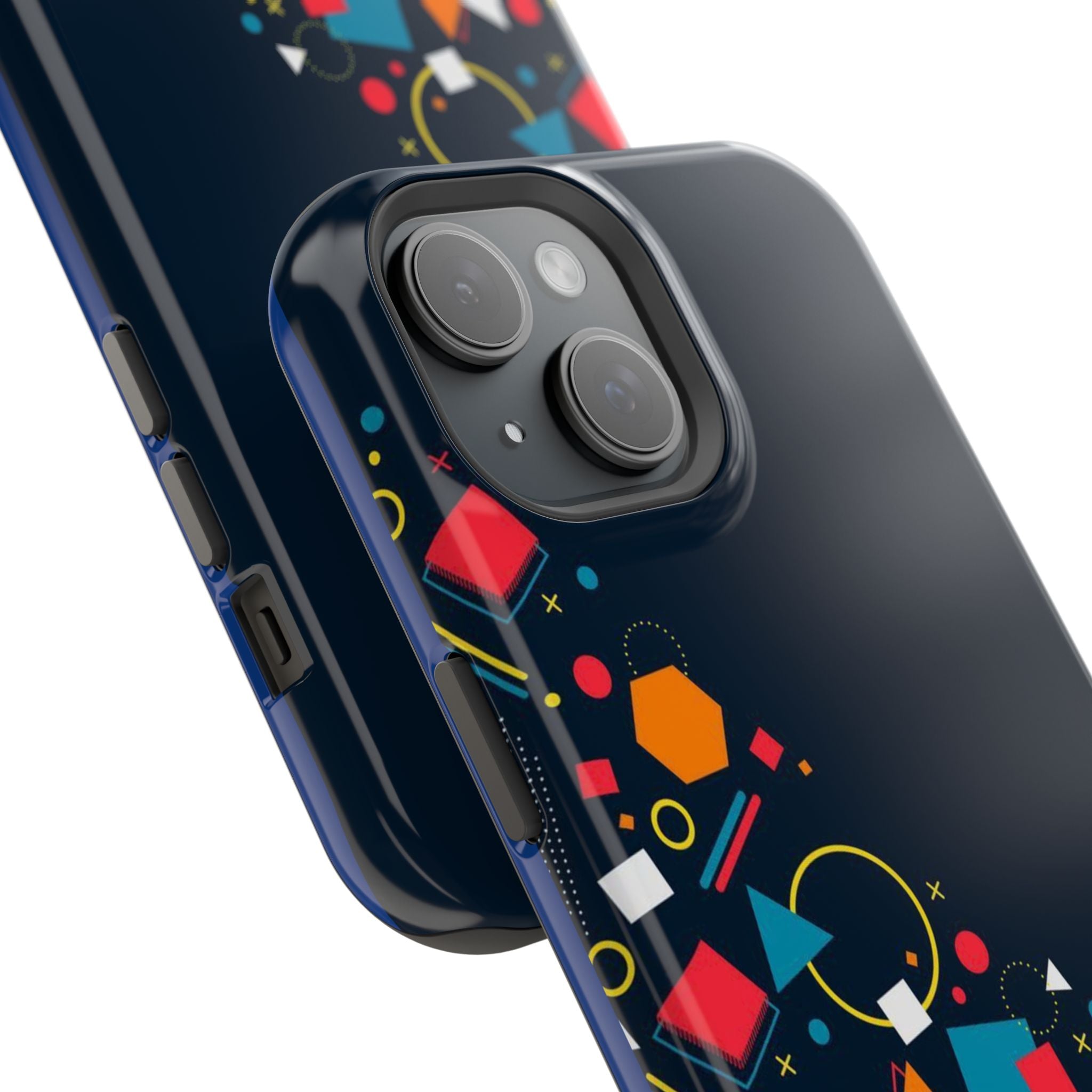 Magnetic Impact-Resistant Phone Case — Geometric Confetti Design