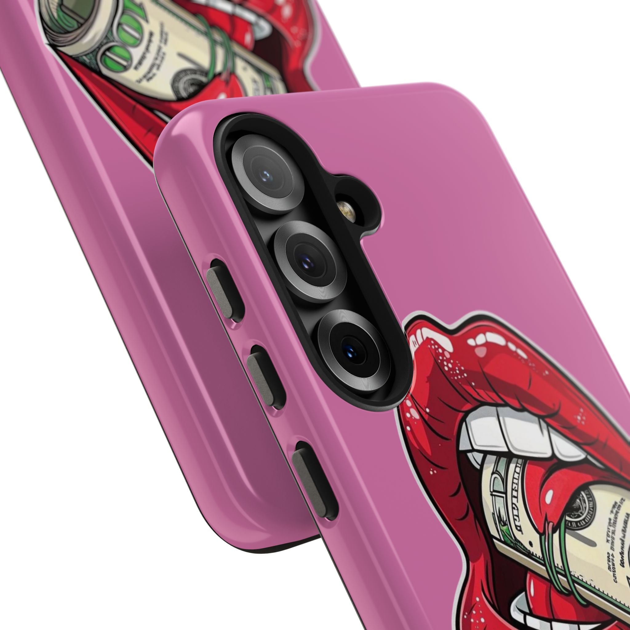 Red Lips Holding Money phone case | Tough Phone Cases