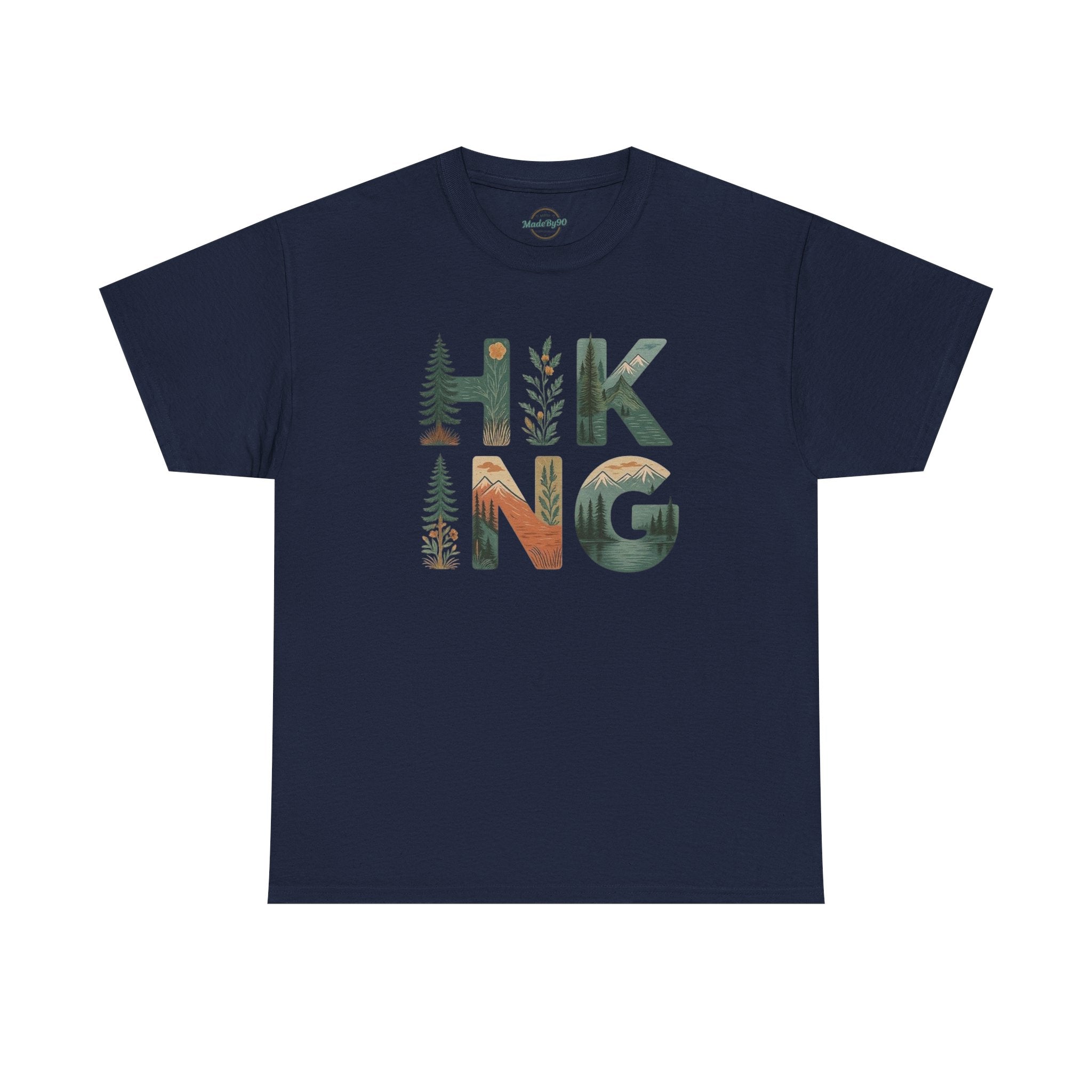 Hiking Letter Art T-Shirt | Nature Trail Graphic Tee