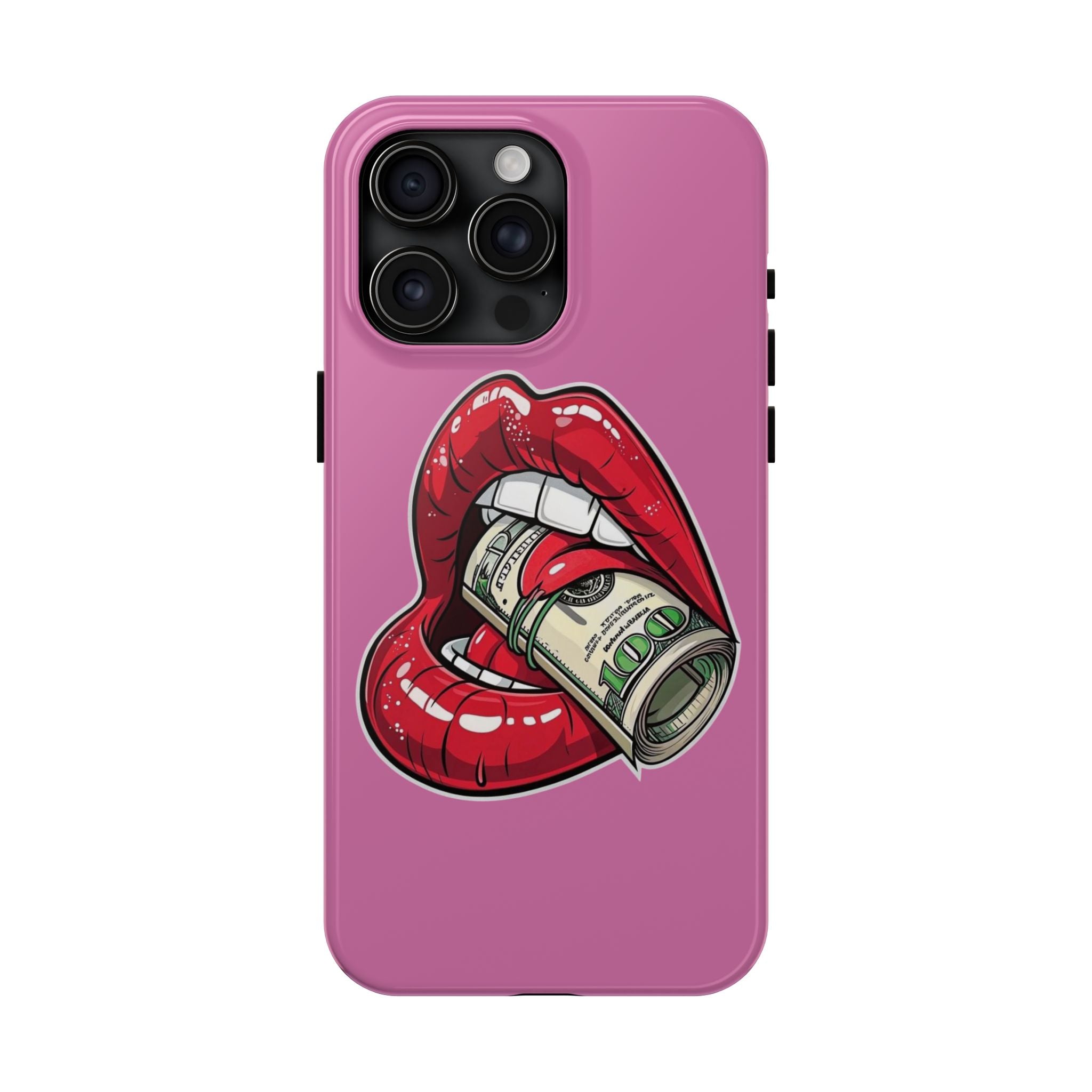 Red Lips Holding Money phone case | Tough Phone Cases