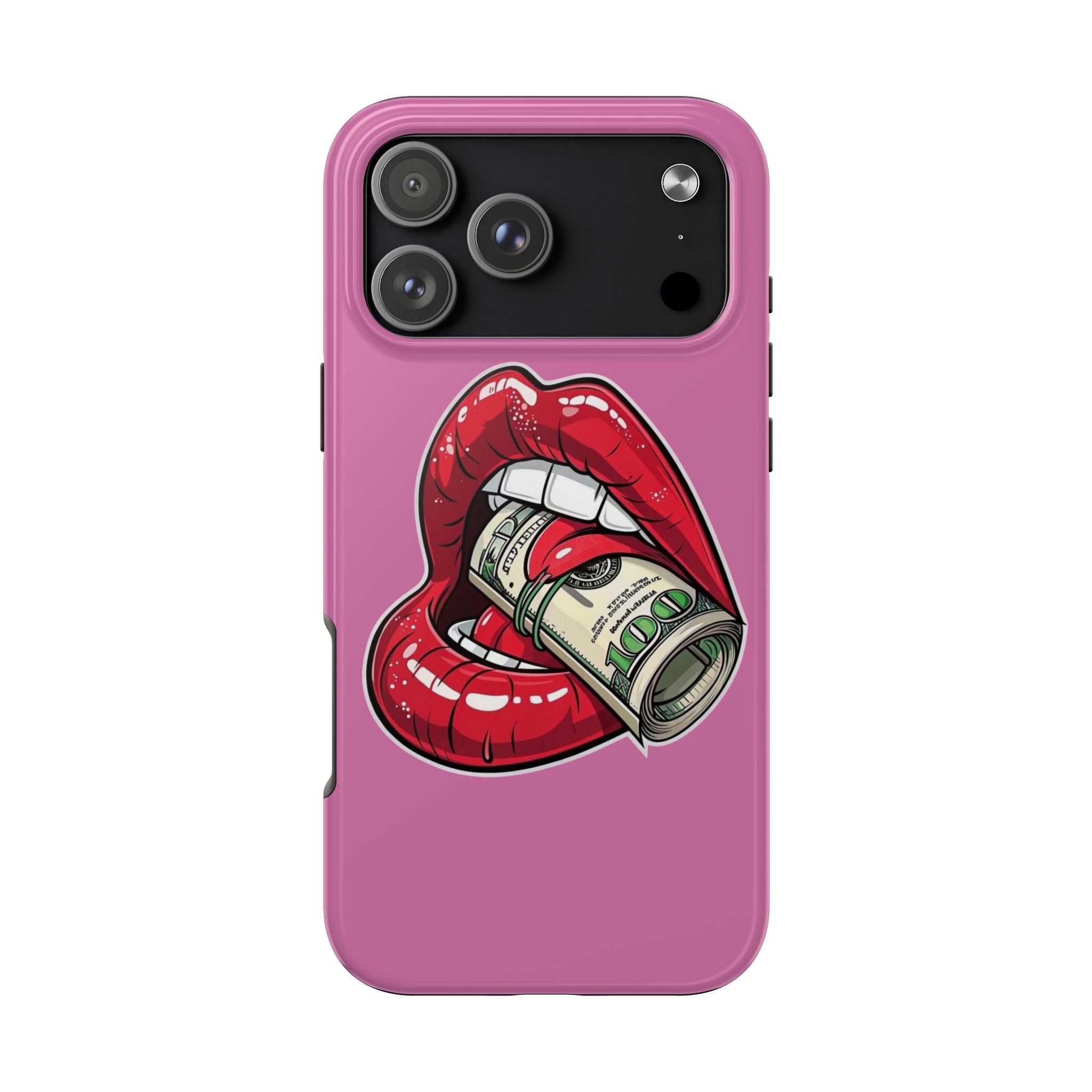 Red Lips Holding Money phone case | Tough Phone Cases