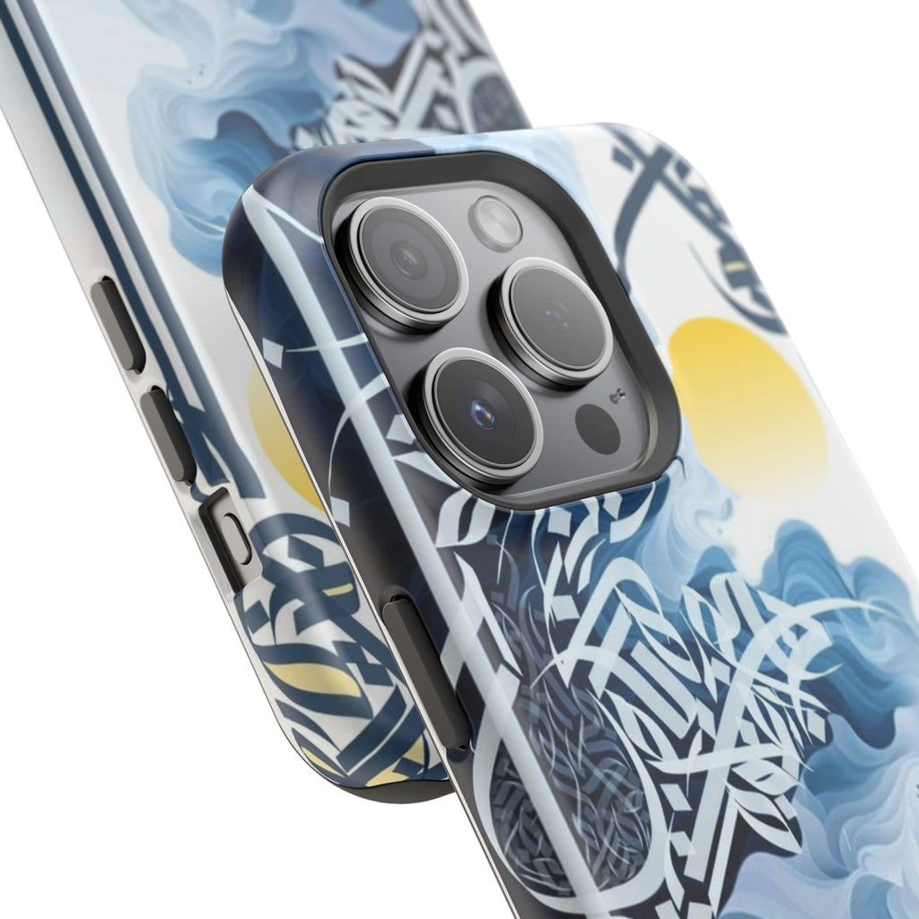 Magnetic Impact-Resistant Case — Blue Nautical Wave Mandala Design