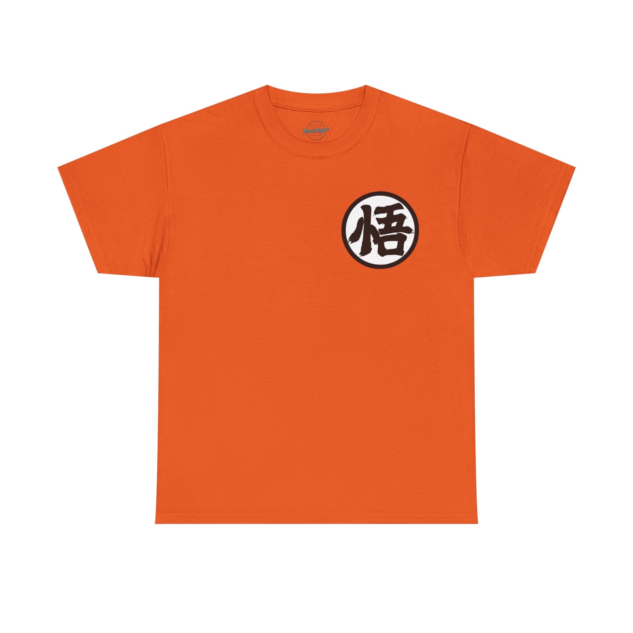 Dragon Warrior Symbol T-Shirt — Goku '悟' Orange Martial Arts Tee