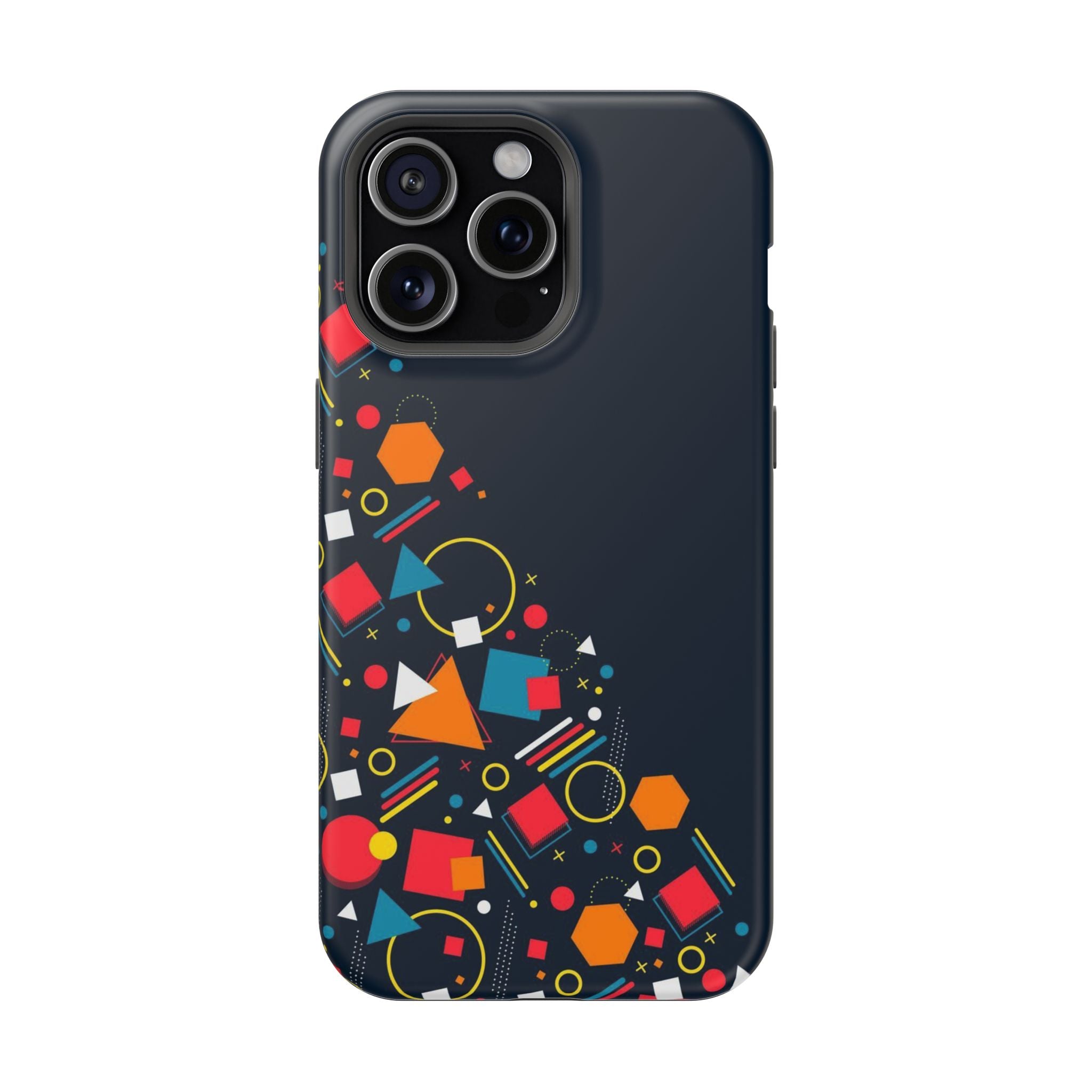 Magnetic Impact-Resistant Phone Case — Geometric Confetti Design
