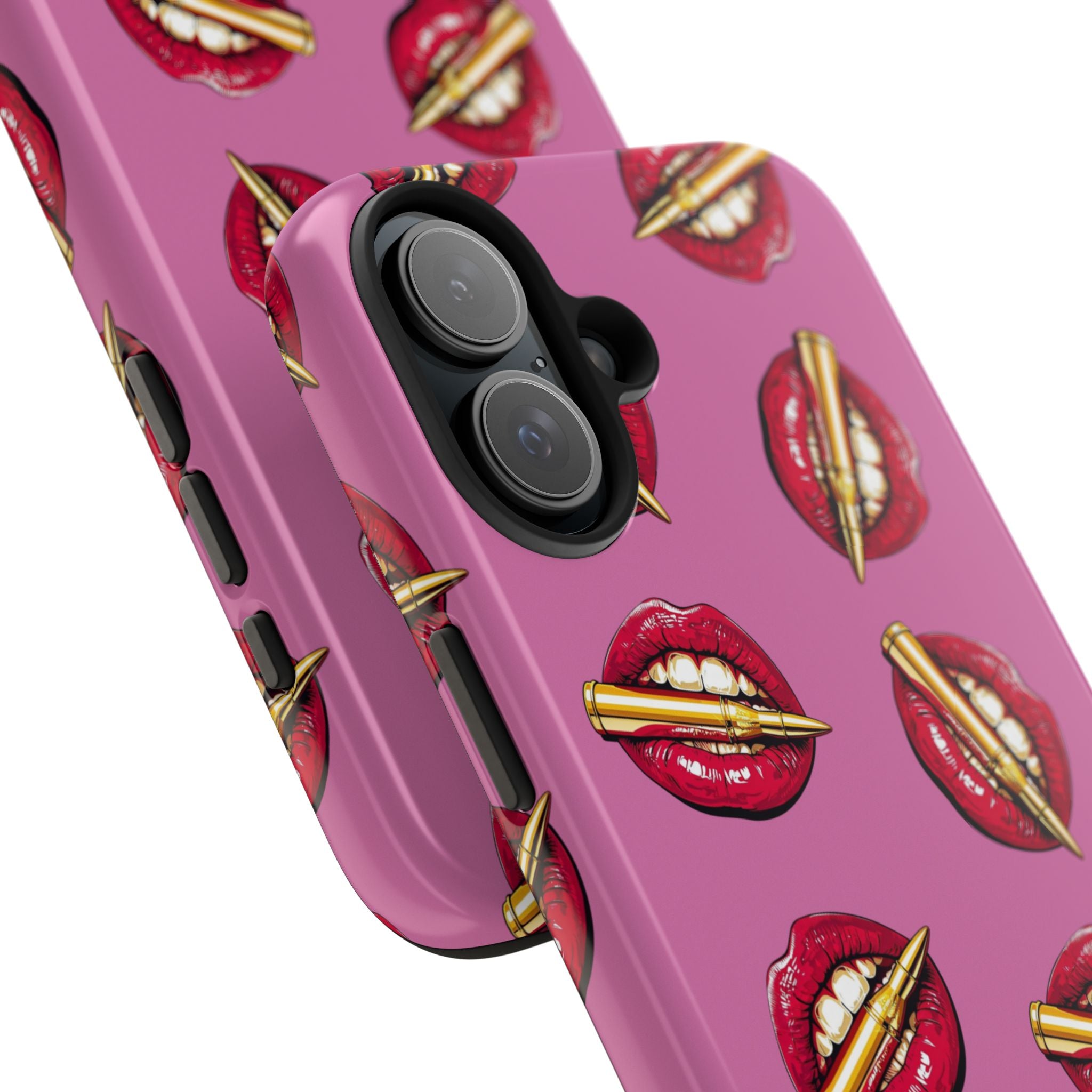 Red Lips with Cigarette Pattern Phone Case | Tough Phone Cases