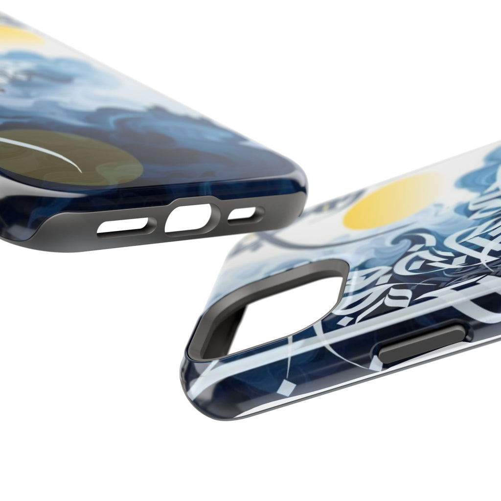 Magnetic Impact-Resistant Case — Blue Nautical Wave Mandala Design