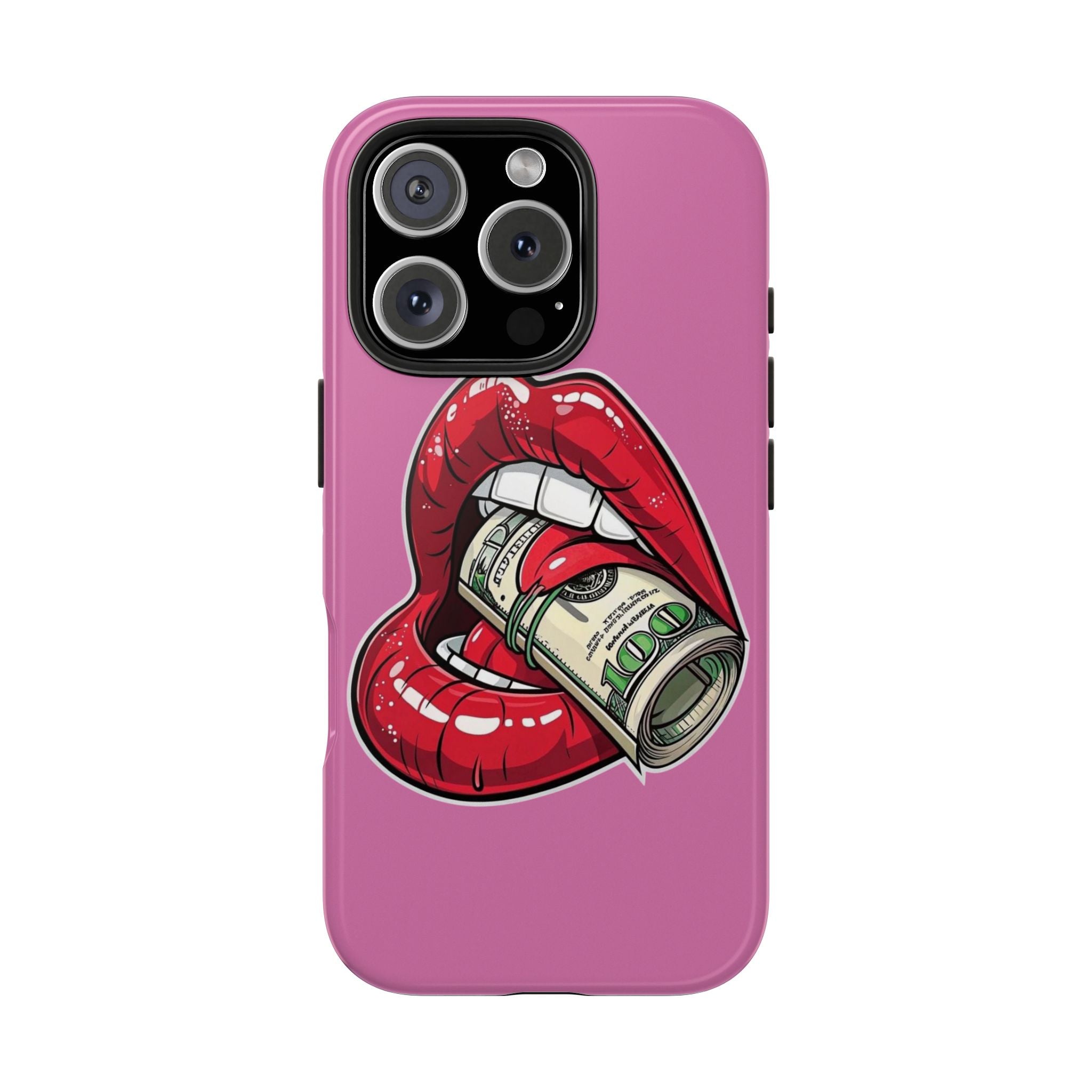 Red Lips Holding Money phone case | Tough Phone Cases