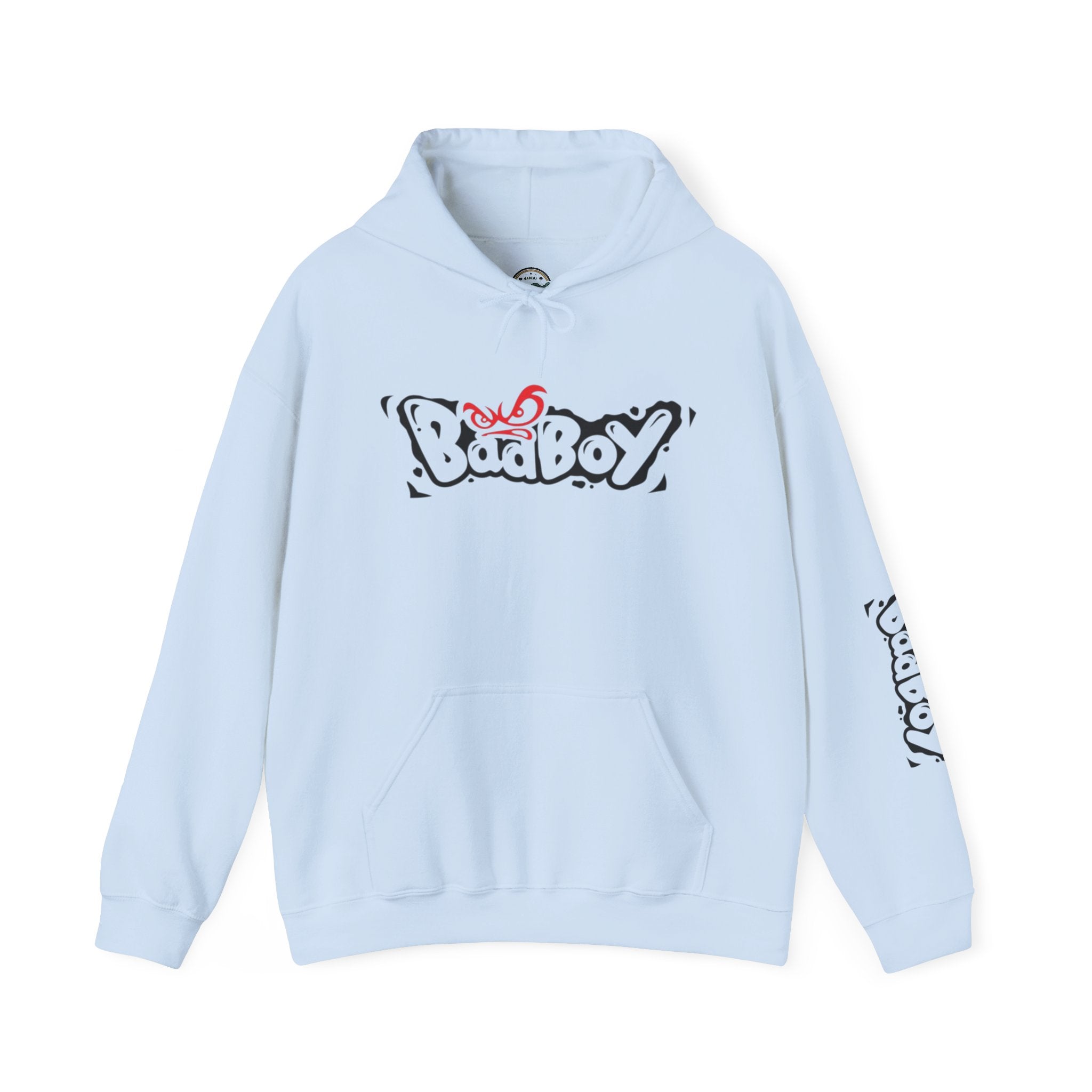 Bad Boy Graffiti Hoodie – Streetwear Logo Pullover with Sleeve Graphic
