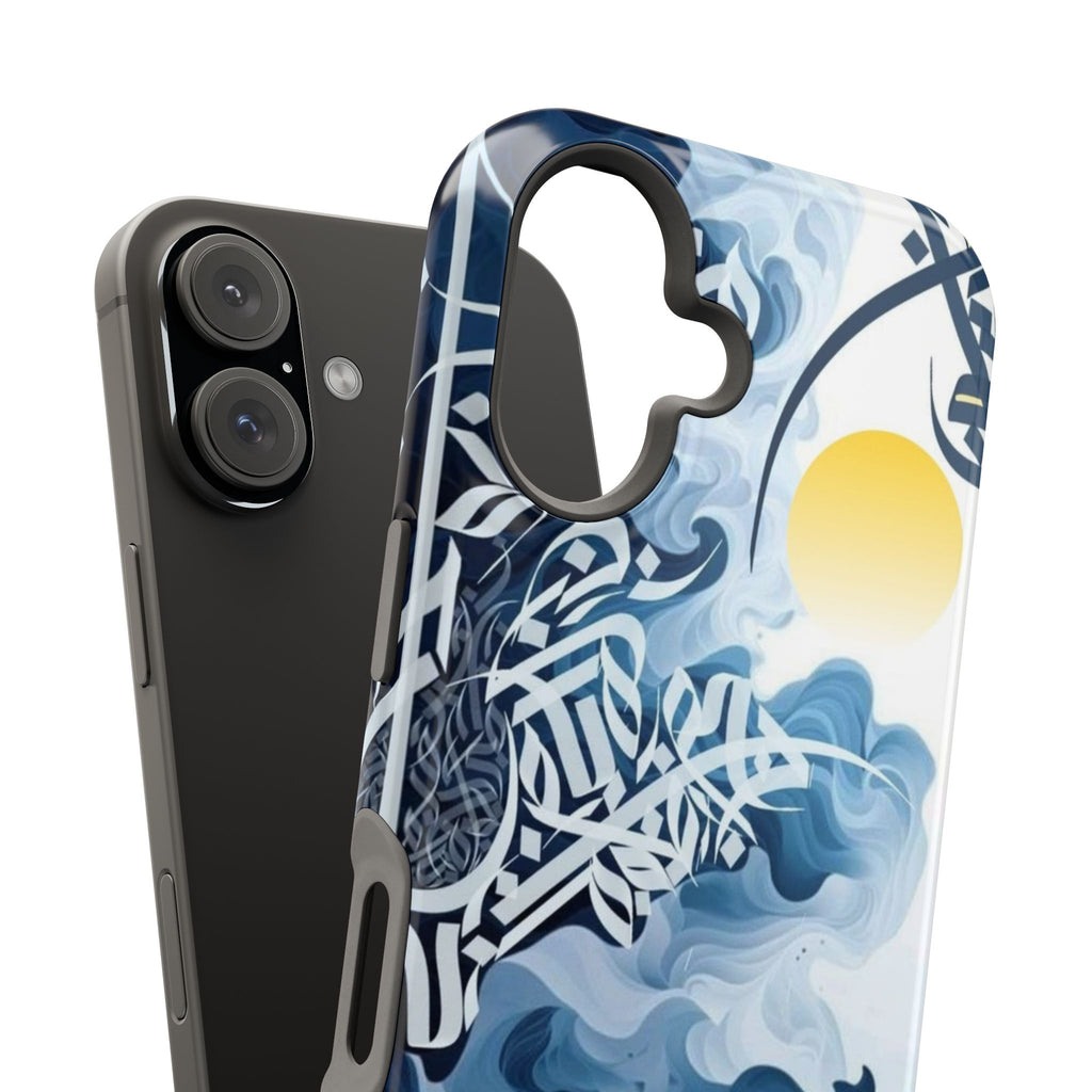 Magnetic Impact-Resistant Case — Blue Nautical Wave Mandala Design