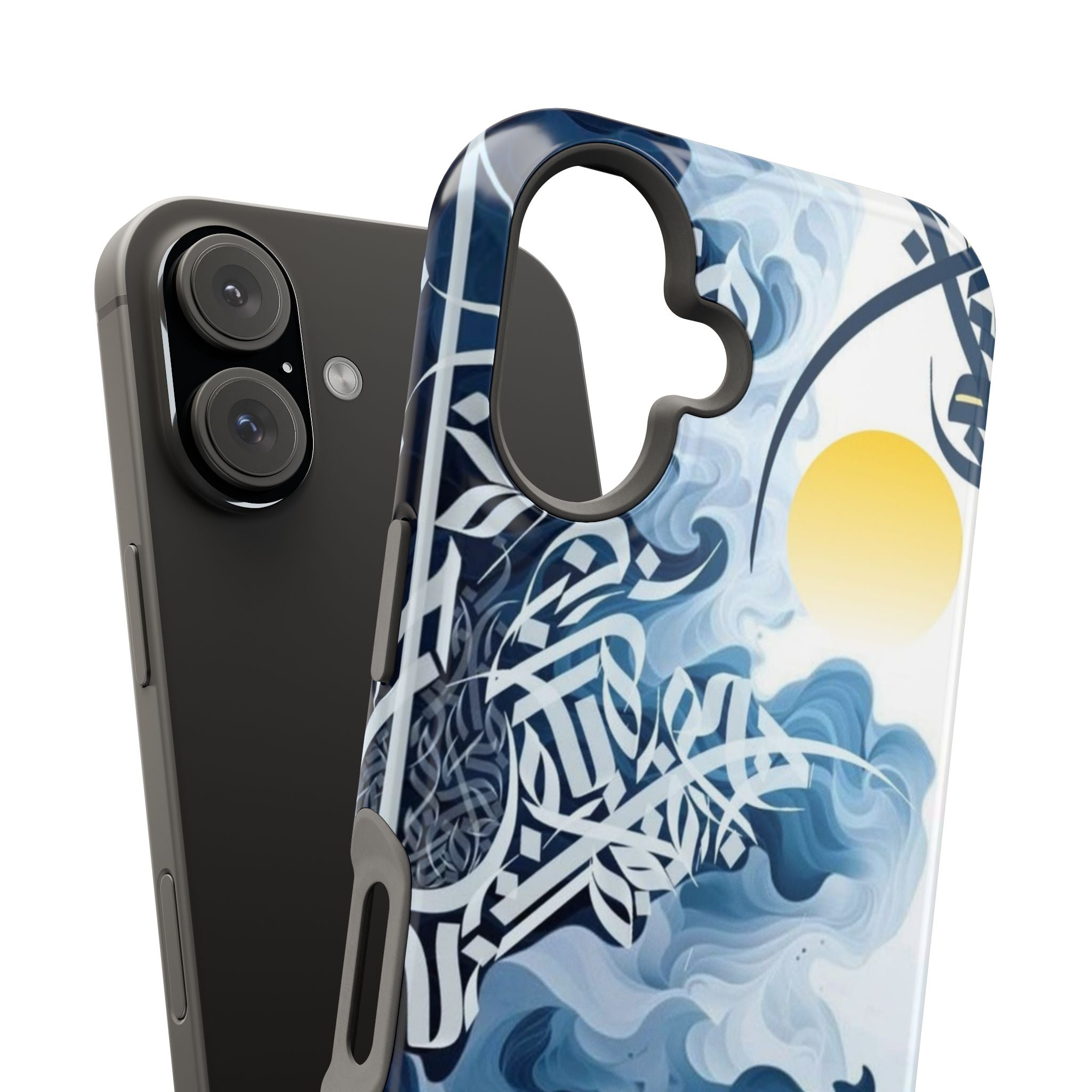 Magnetic Impact-Resistant Case — Blue Nautical Wave Mandala Design