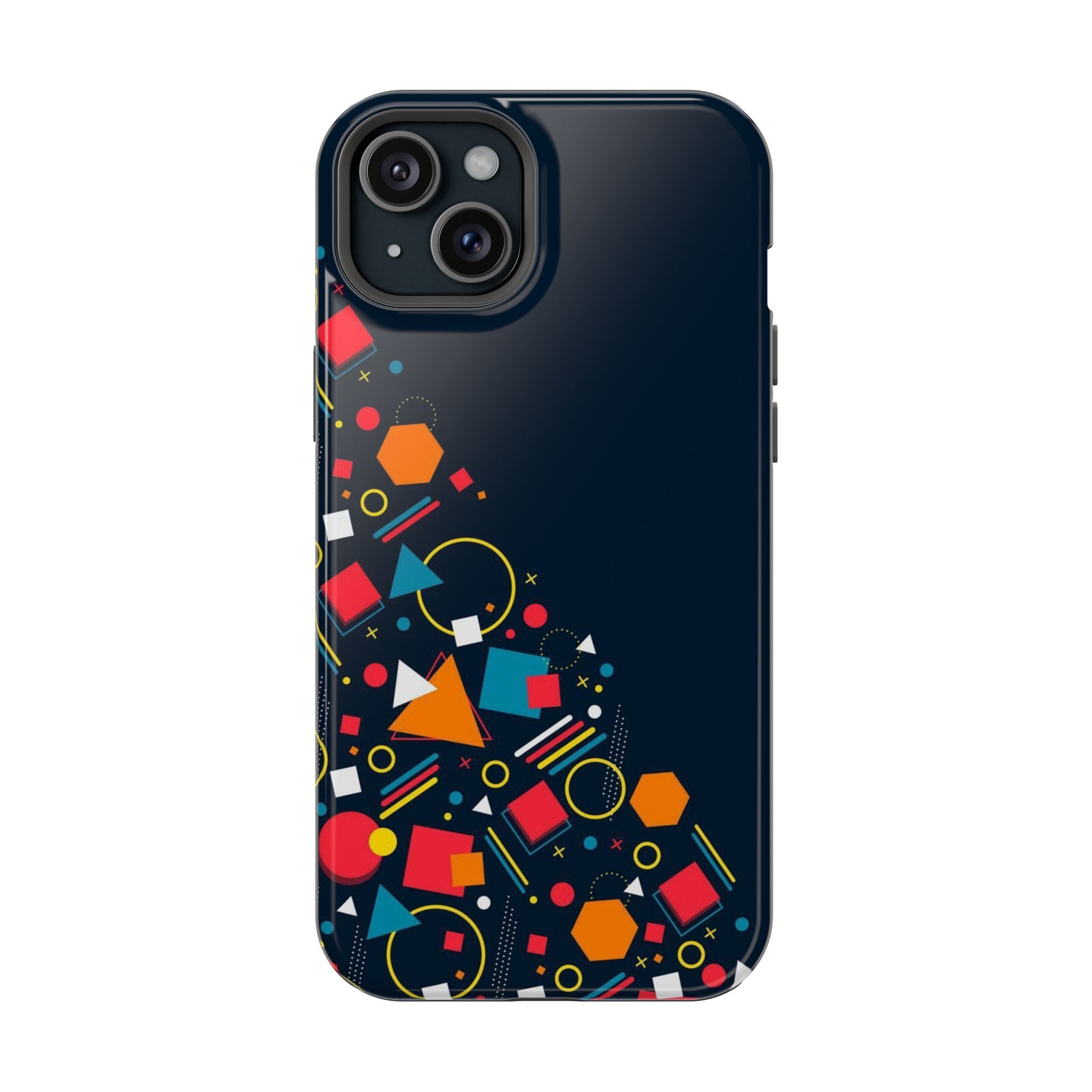 Magnetic Impact-Resistant Phone Case — Geometric Confetti Design