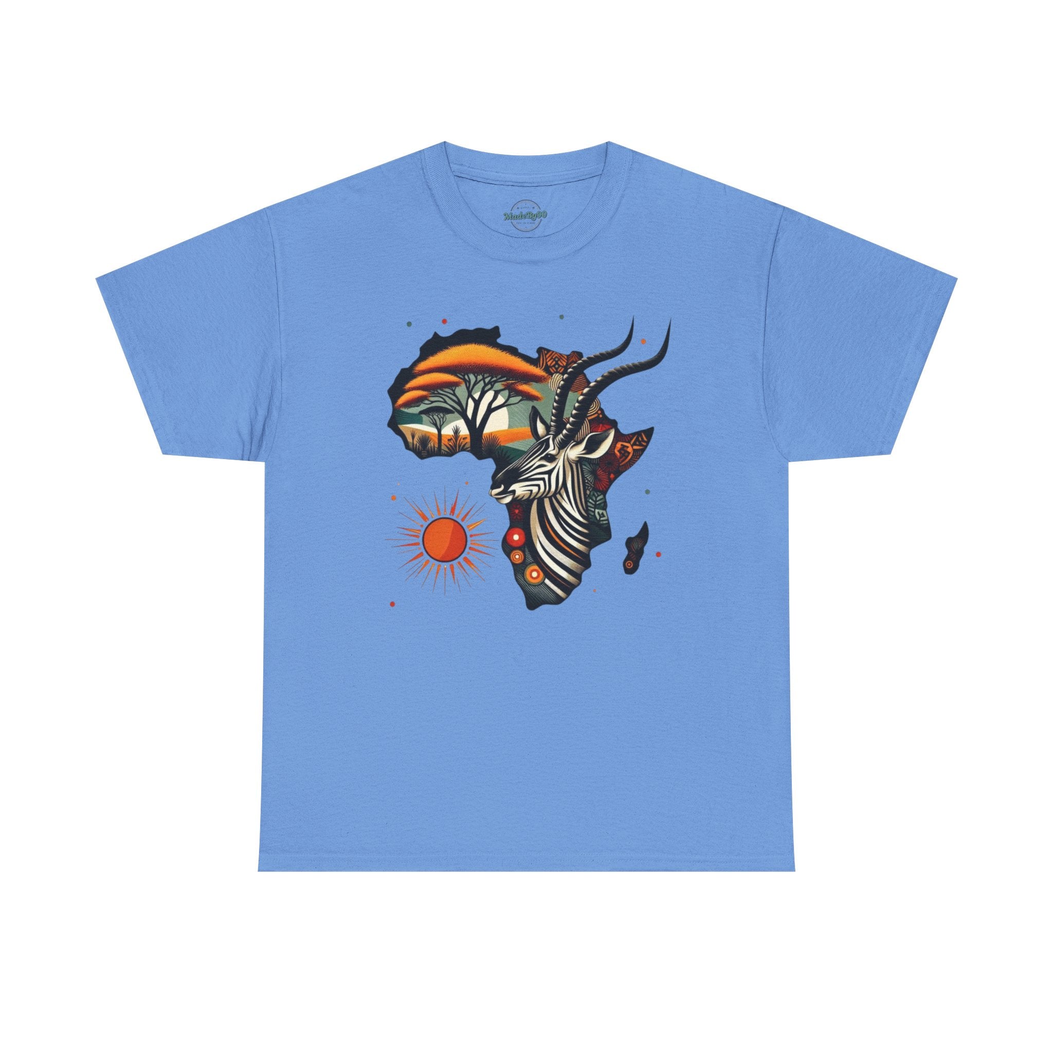 Africa Kudu Silhouette T-Shirt — Tribal Safari Sunrise Graphic Tee