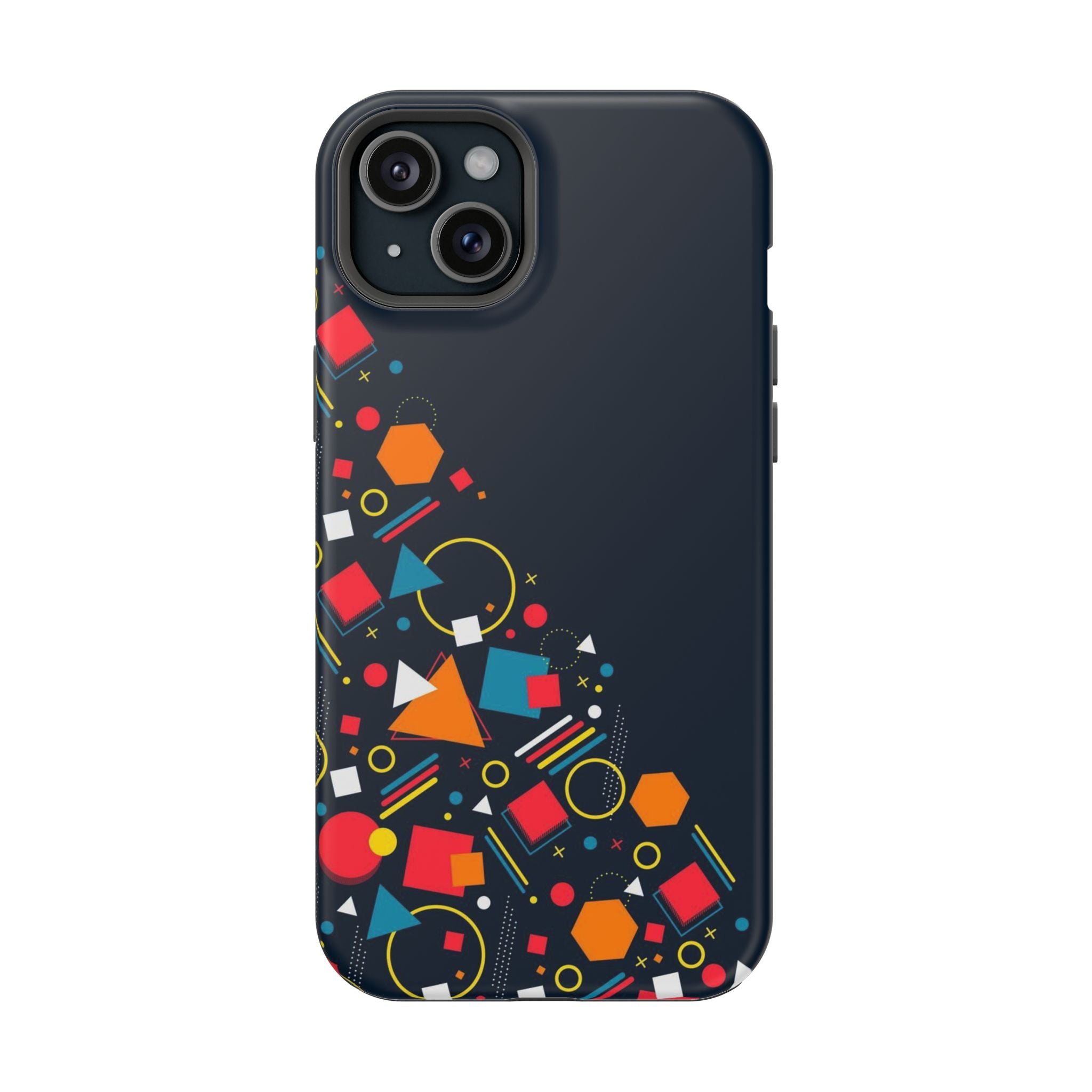 Magnetic Impact-Resistant Phone Case — Geometric Confetti Design