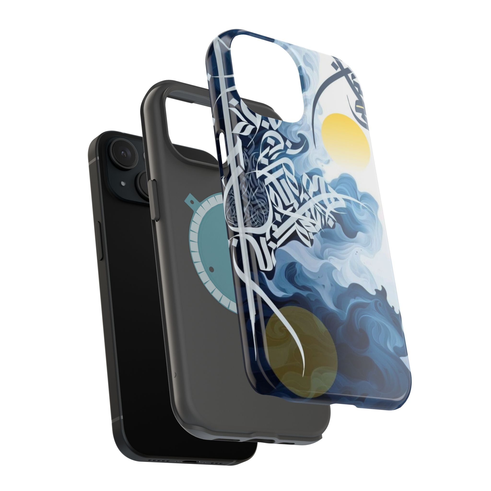 Magnetic Impact-Resistant Case — Blue Nautical Wave Mandala Design