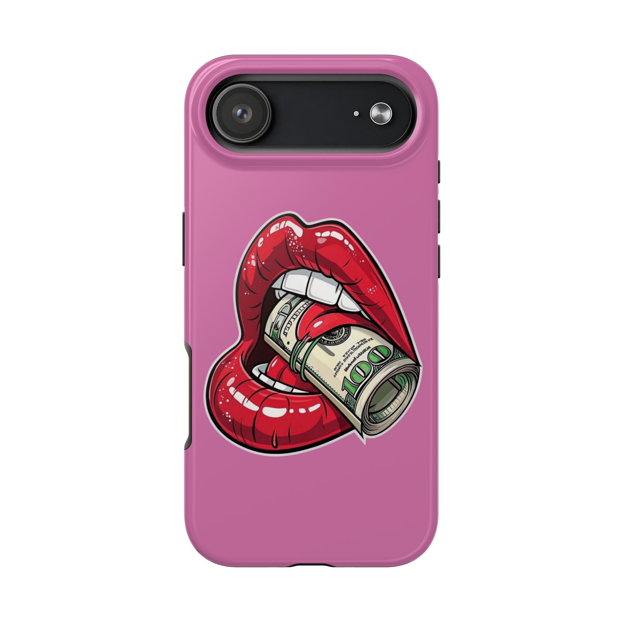 Red Lips Holding Money phone case | Tough Phone Cases