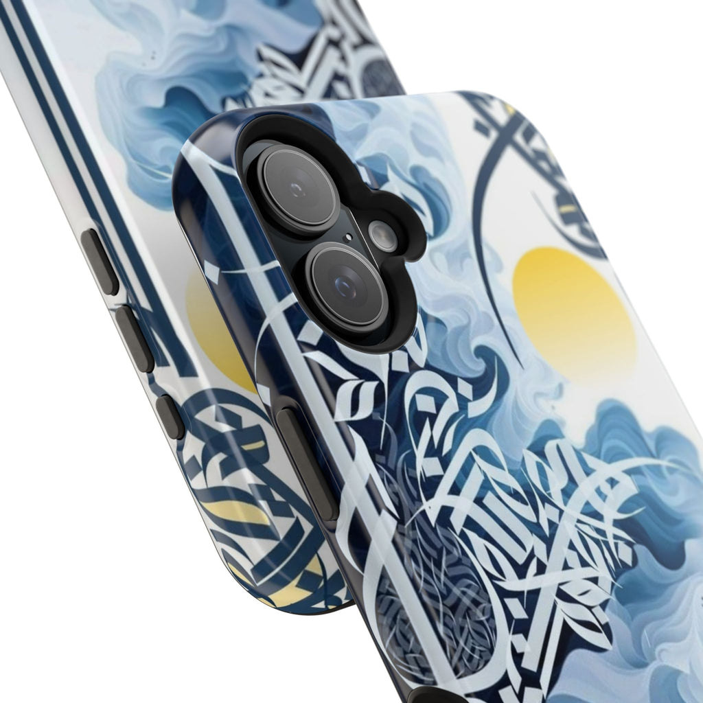 Magnetic Impact-Resistant Case — Blue Nautical Wave Mandala Design