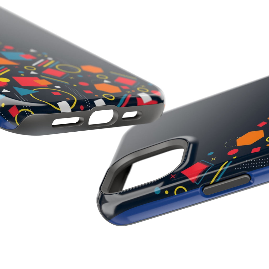 Magnetic Impact-Resistant Phone Case — Geometric Confetti Design