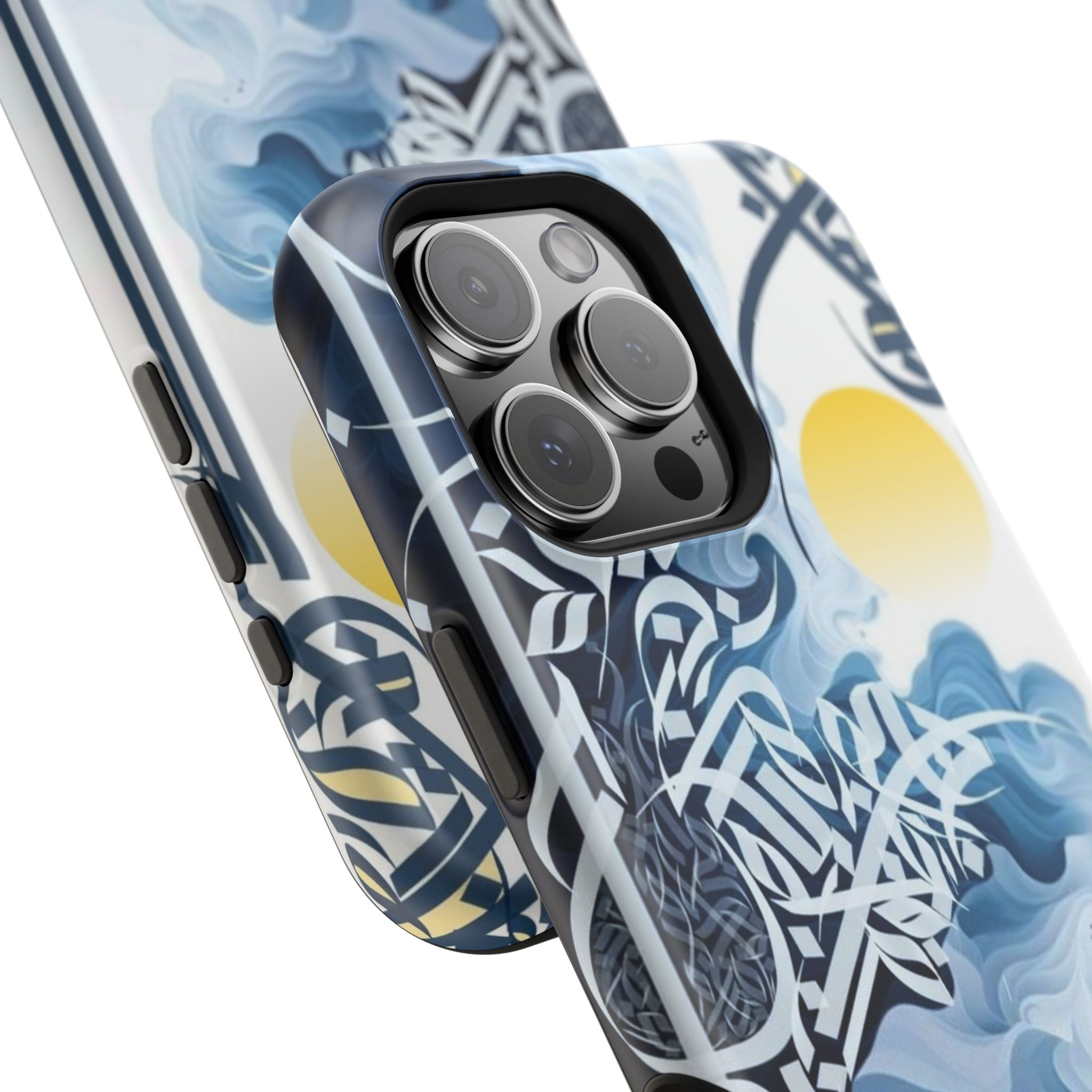 Magnetic Impact-Resistant Case — Blue Nautical Wave Mandala Design