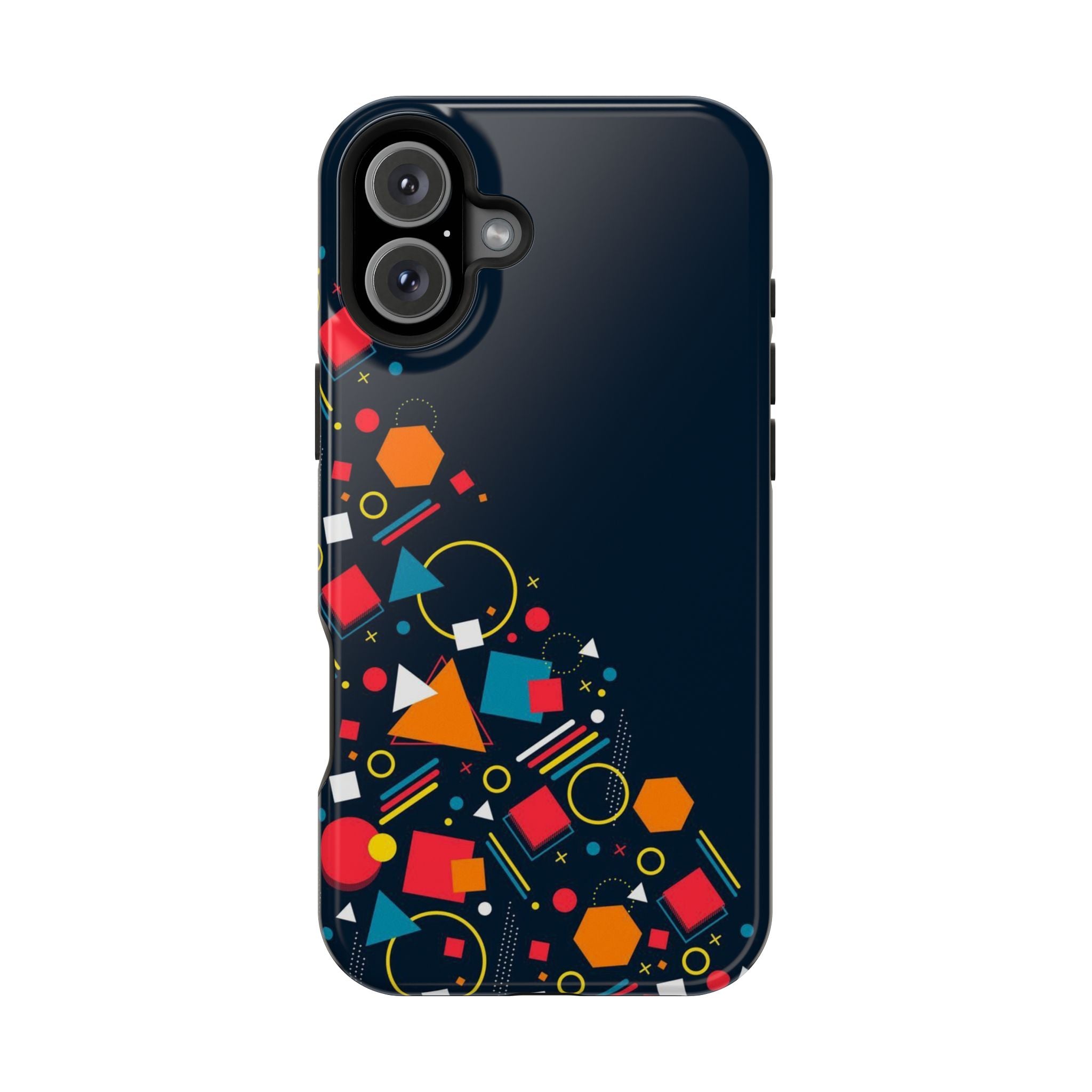 Magnetic Impact-Resistant Phone Case — Geometric Confetti Design