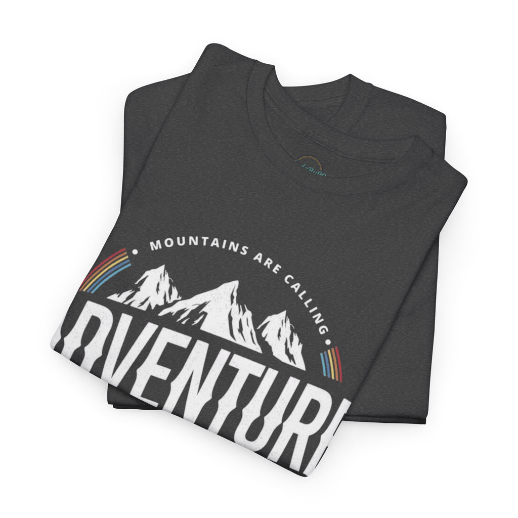 Adventure Mountain Badge Tee | Retro Outdoor Hiking Design